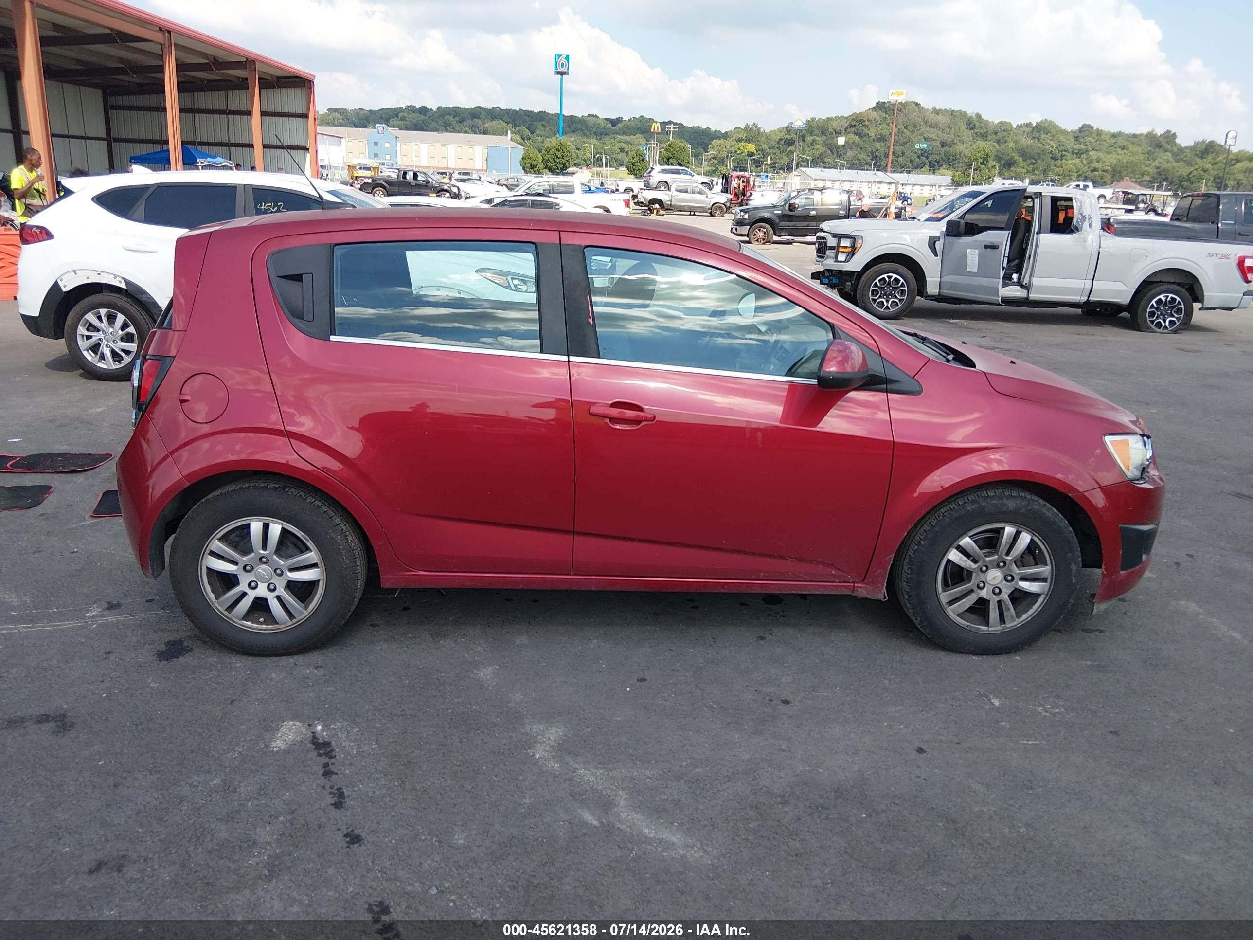 2012 Chevrolet Sonic 2lt Red vin: 1G1JC6SH5C4221990