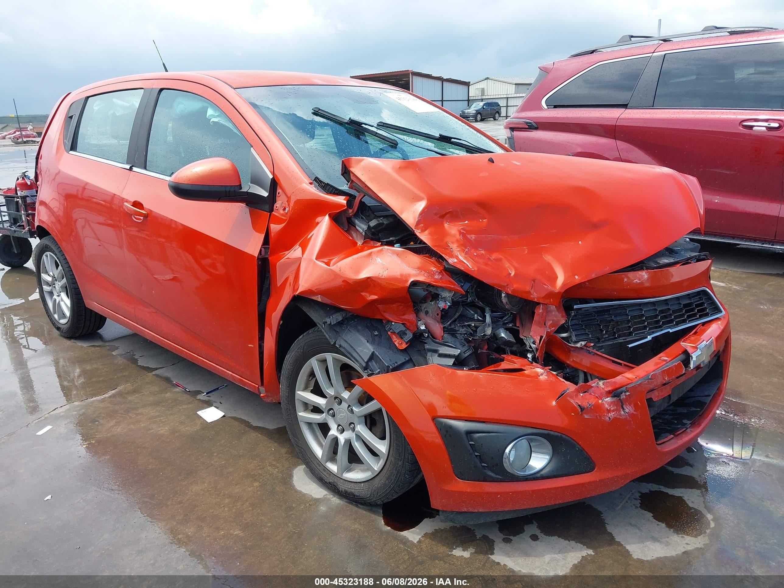 2013 Chevrolet Sonic Lt Auto Orange vin: 1G1JC6SH5D4106825