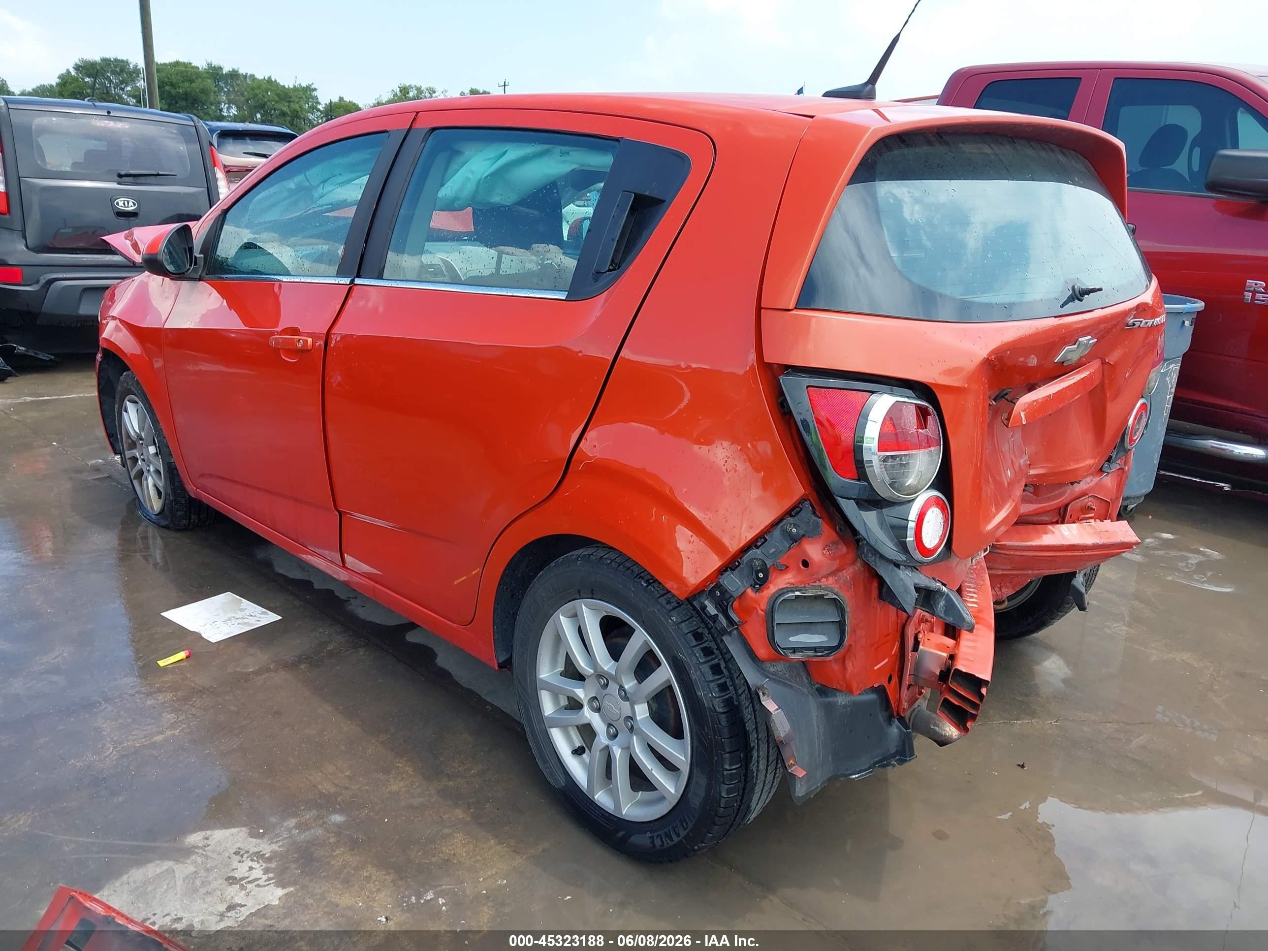 2013 Chevrolet Sonic Lt Auto Orange vin: 1G1JC6SH5D4106825