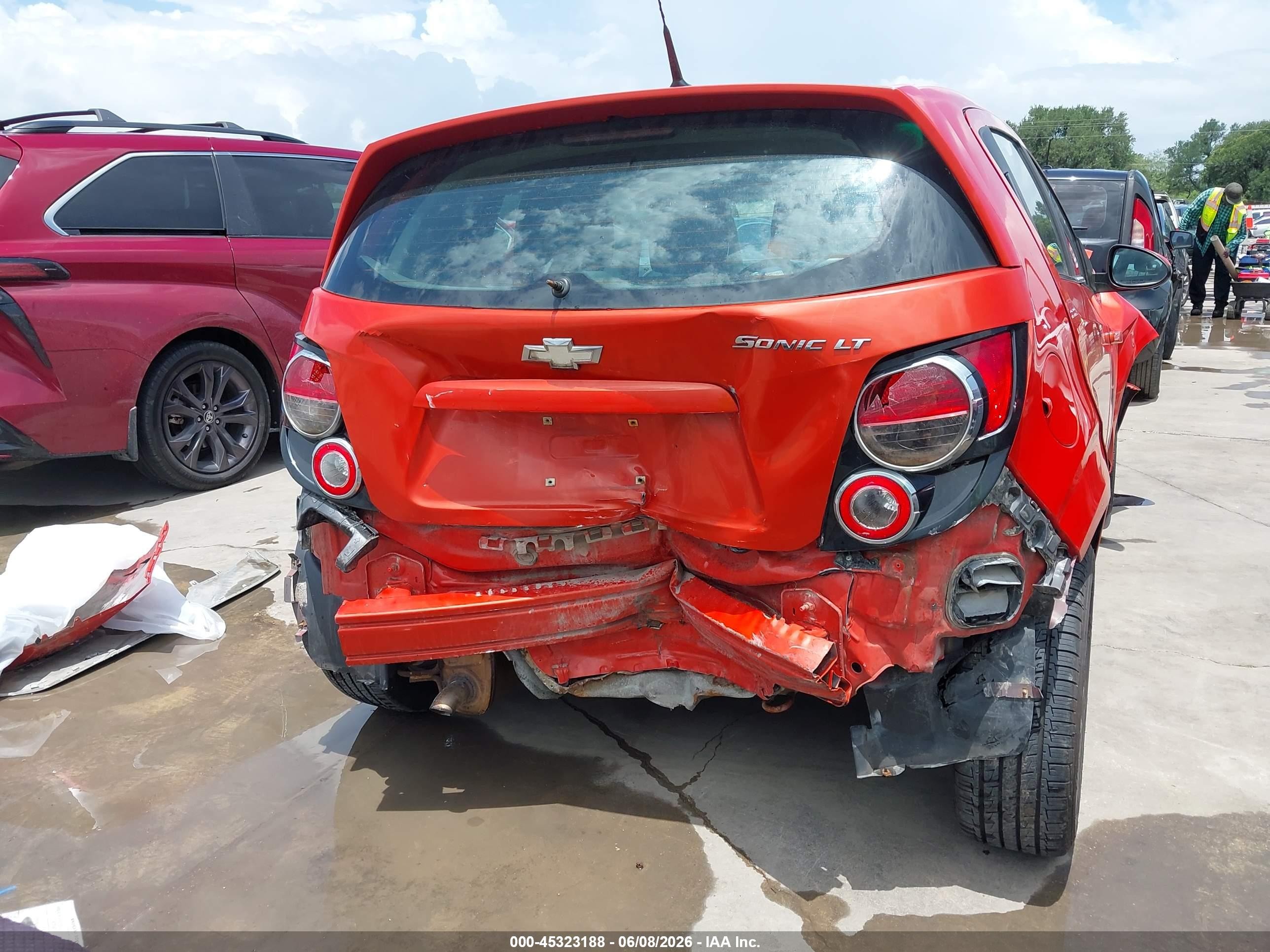 2013 Chevrolet Sonic Lt Auto Orange vin: 1G1JC6SH5D4106825