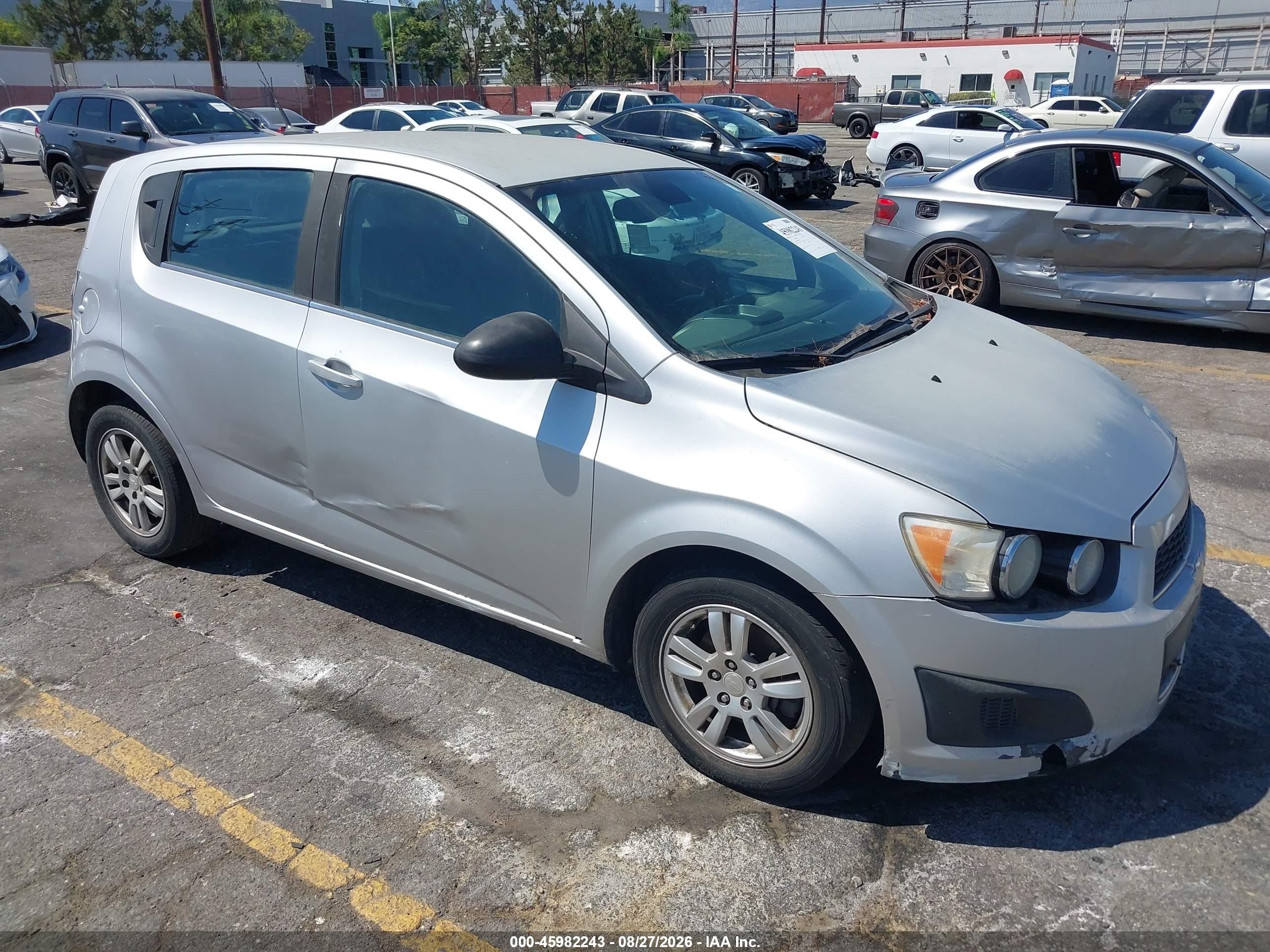 2013 Chevrolet Sonic Lt Auto Silver vin: 1G1JC6SH5D4175305