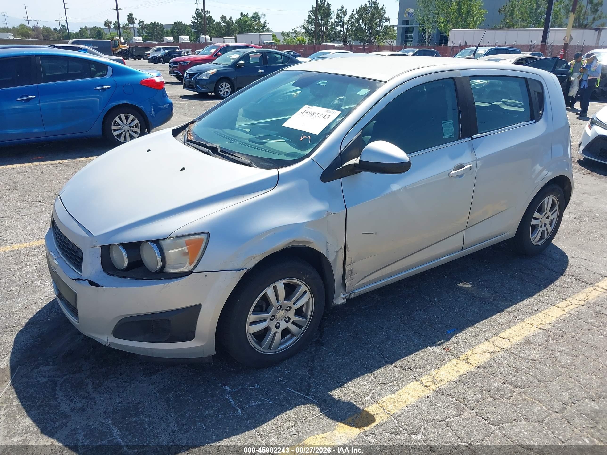 2013 Chevrolet Sonic Lt Auto Silver vin: 1G1JC6SH5D4175305