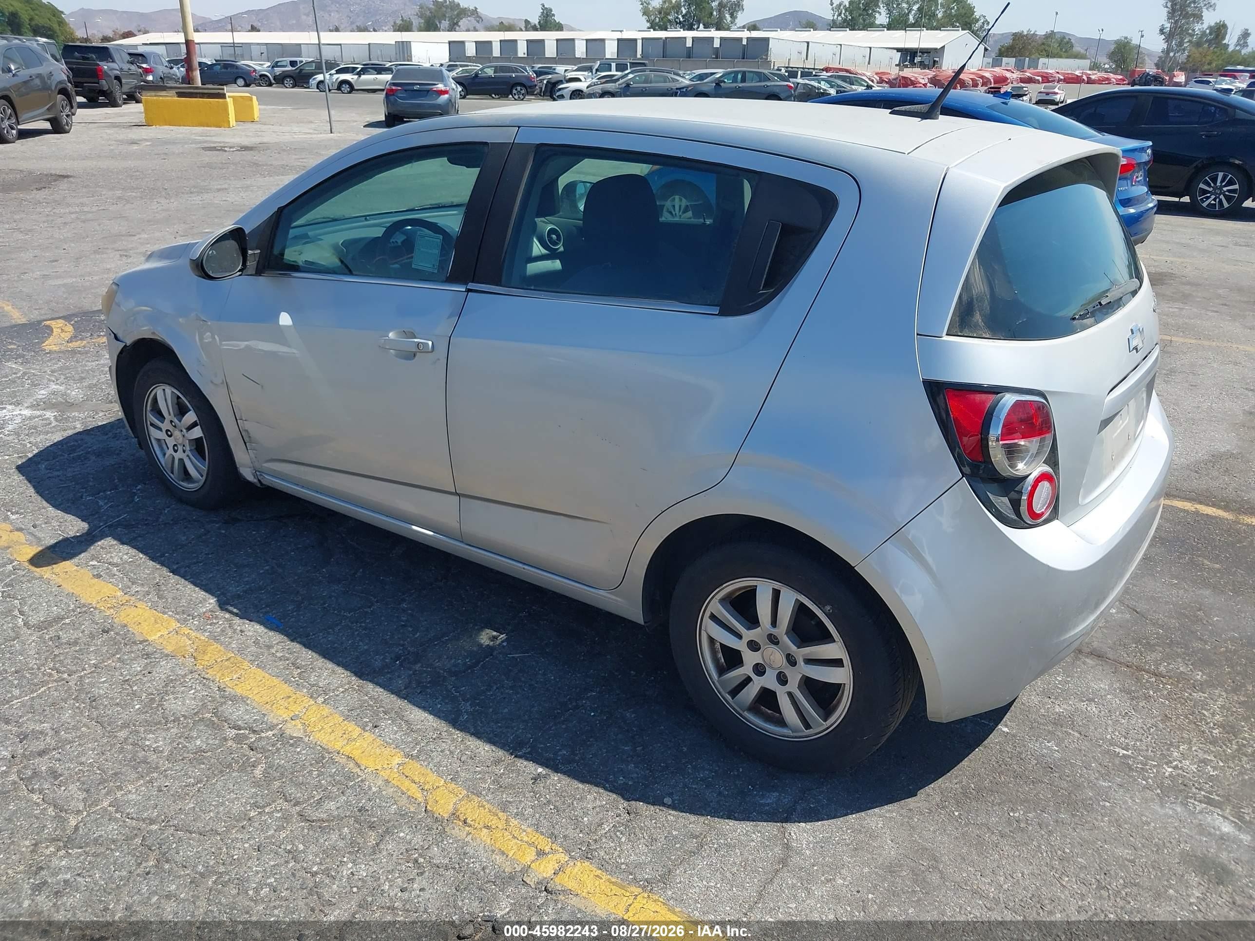 2013 Chevrolet Sonic Lt Auto Silver vin: 1G1JC6SH5D4175305