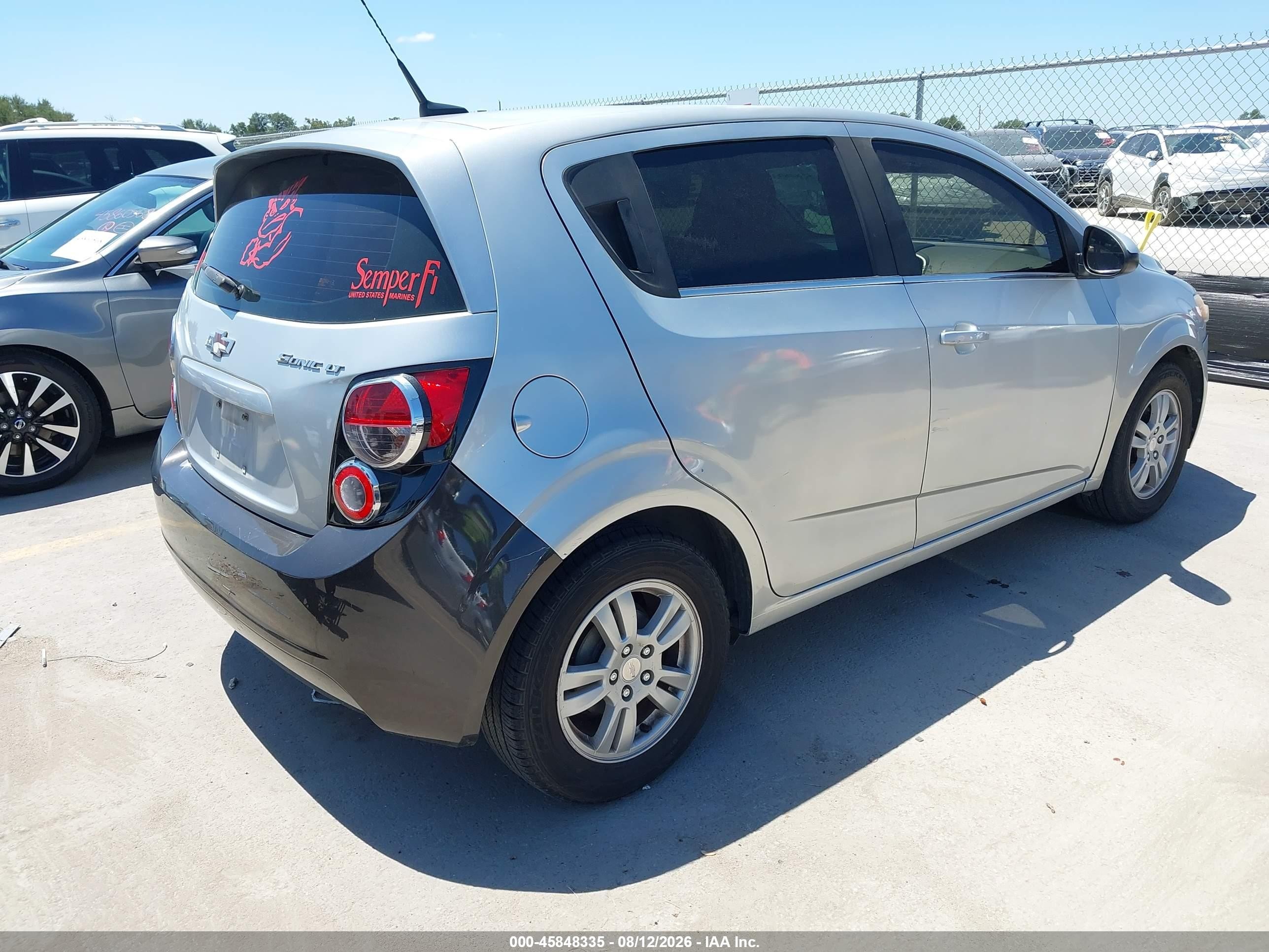 2014 Chevrolet Sonic Lt Auto Silver vin: 1G1JC6SH5E4165326