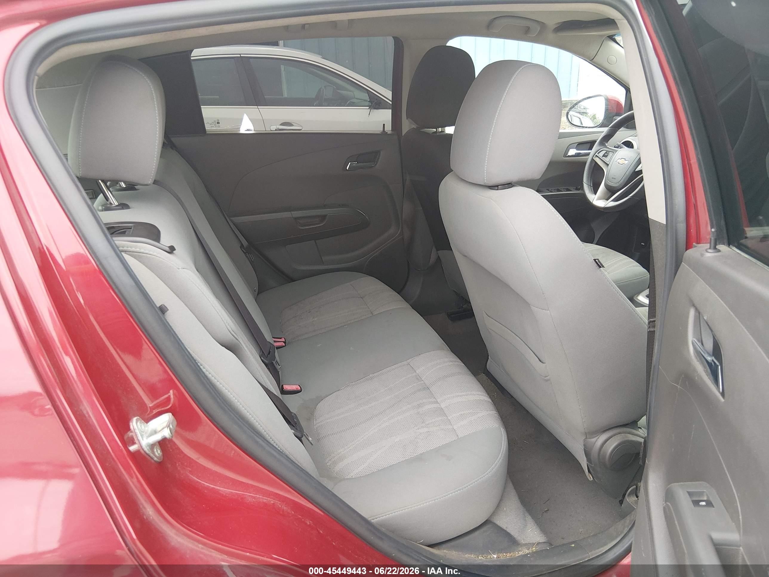 2012 Chevrolet Sonic 2lt Red vin: 1G1JC6SH6C4105584