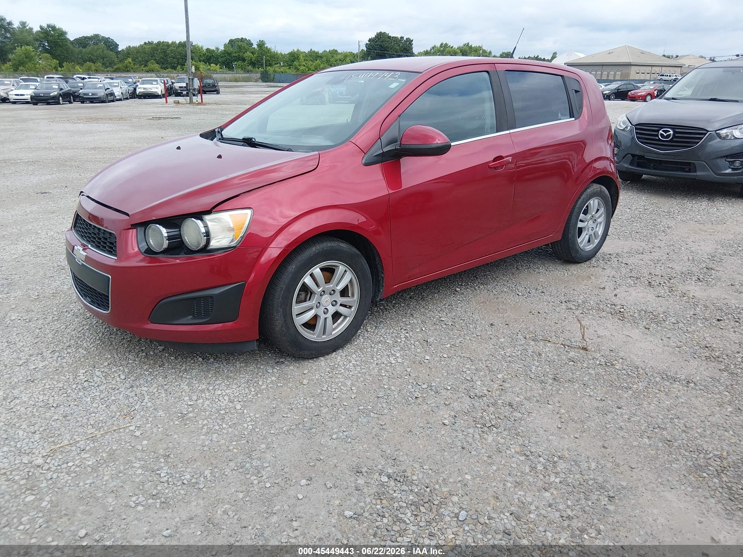 2012 Chevrolet Sonic 2lt Red vin: 1G1JC6SH6C4105584
