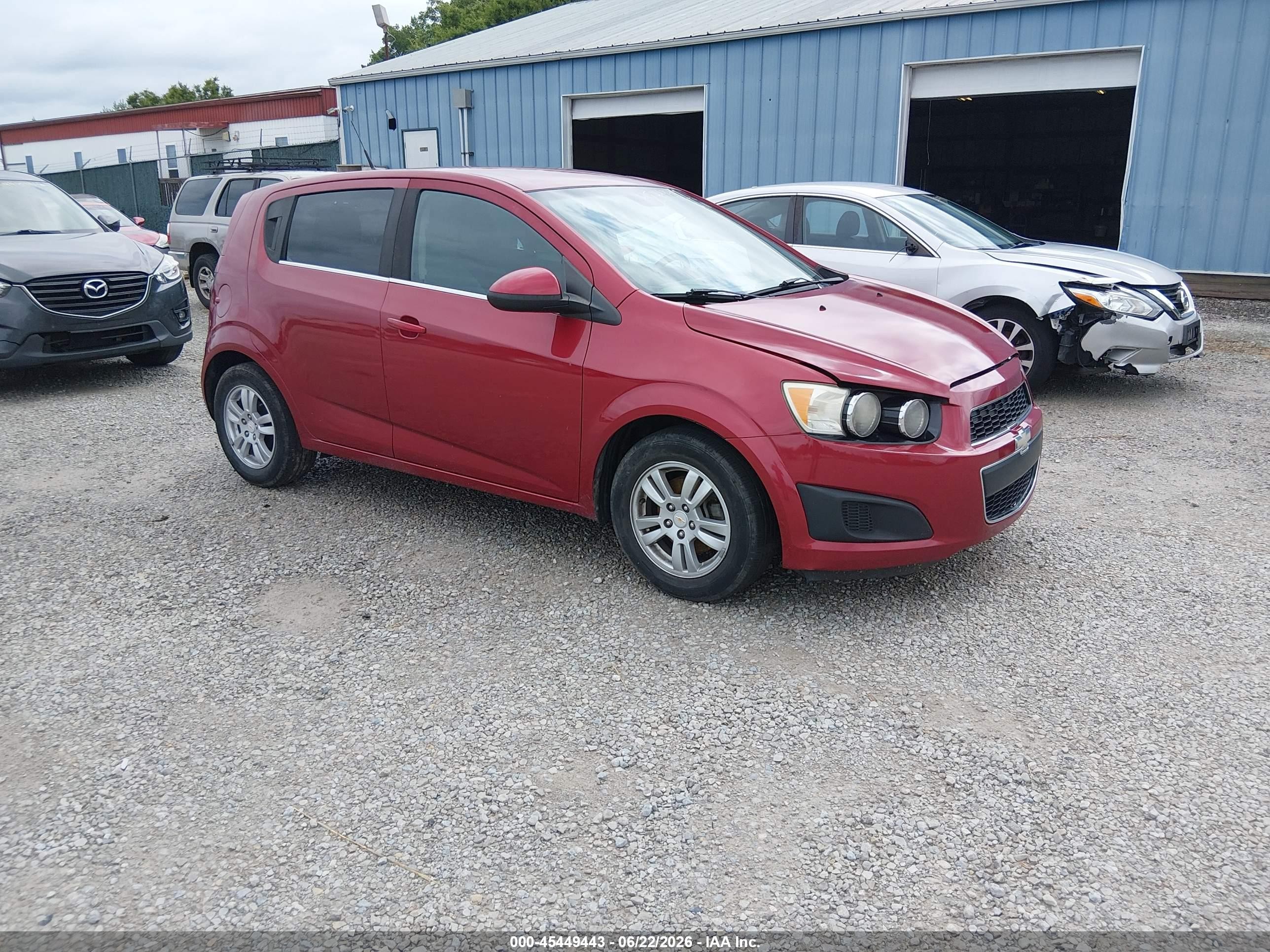 2012 Chevrolet Sonic 2lt Red vin: 1G1JC6SH6C4105584