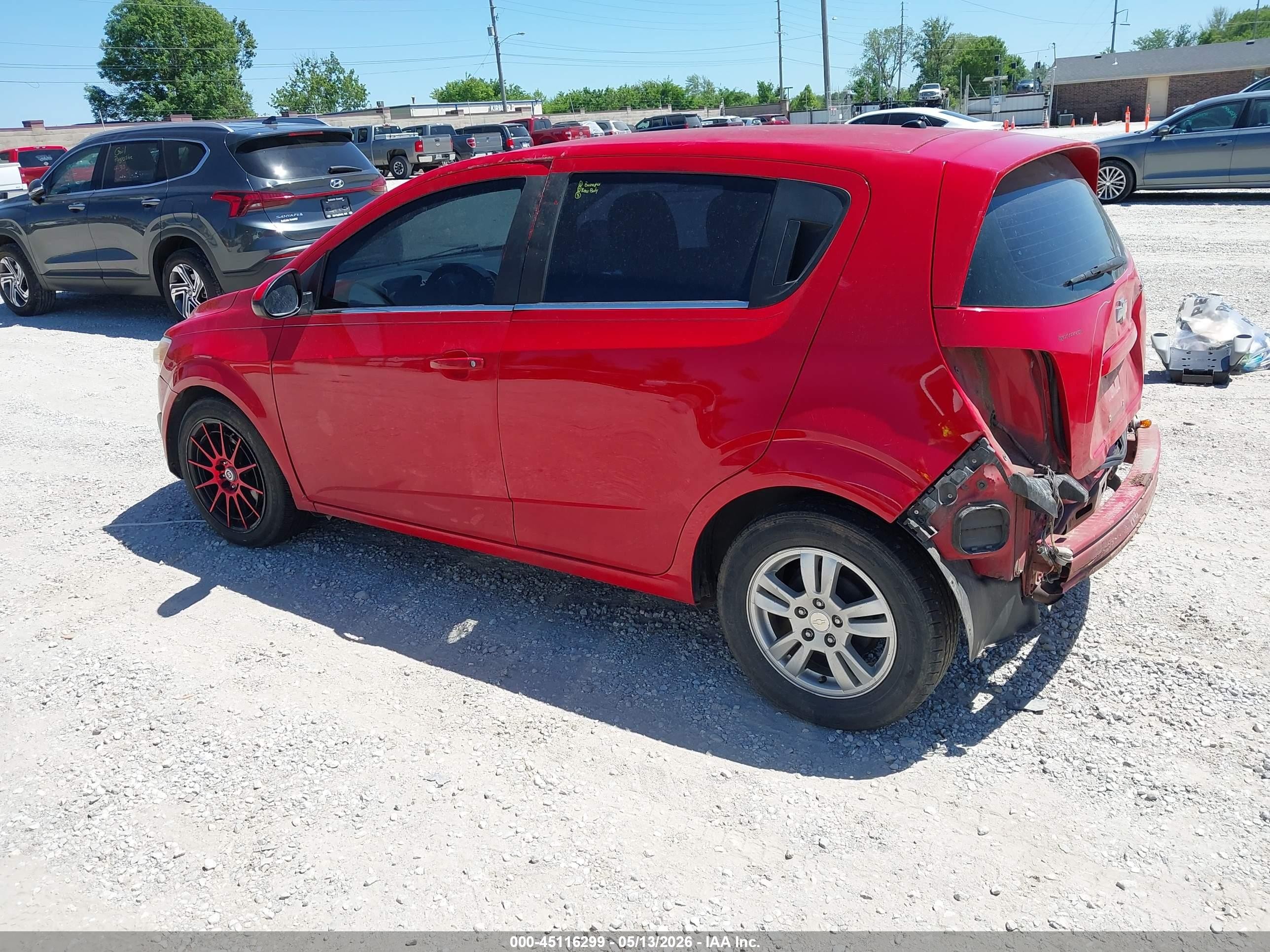 2012 Chevrolet Sonic 2lt Red vin: 1G1JC6SH6C4187915