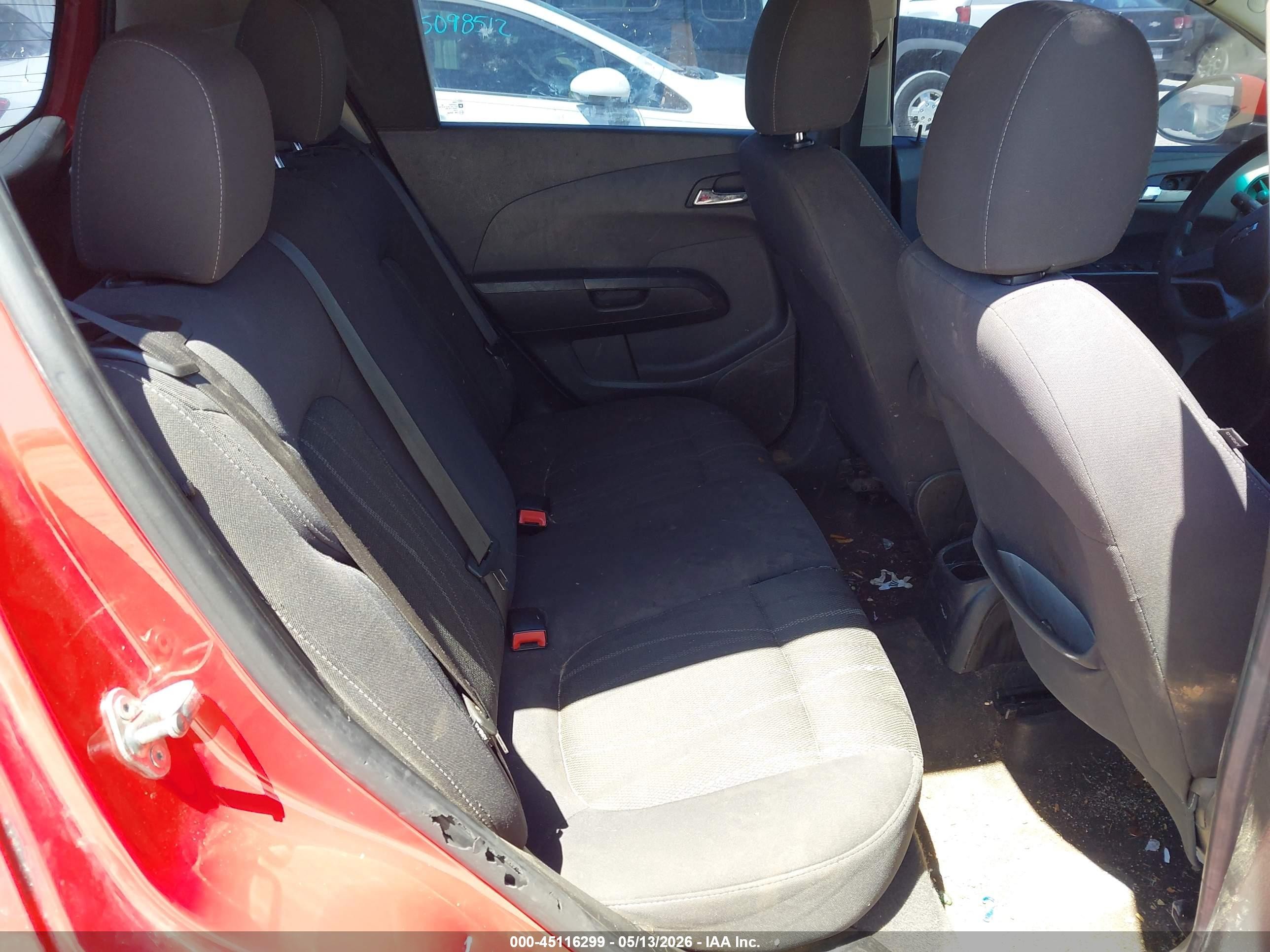 2012 Chevrolet Sonic 2lt Red vin: 1G1JC6SH6C4187915