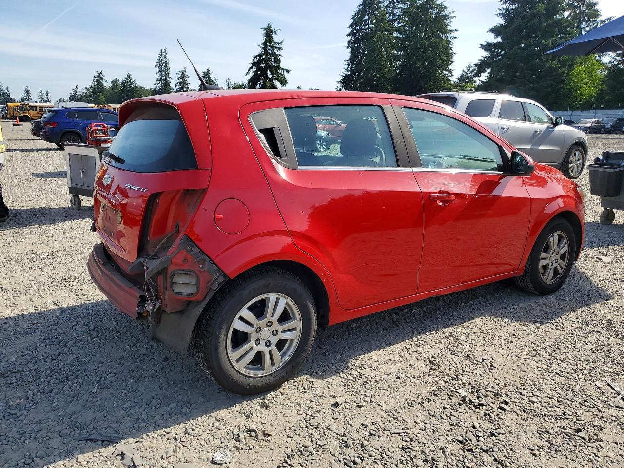 2013 Chevrolet Sonic Lt Red vin: 1G1JC6SH6D4160084