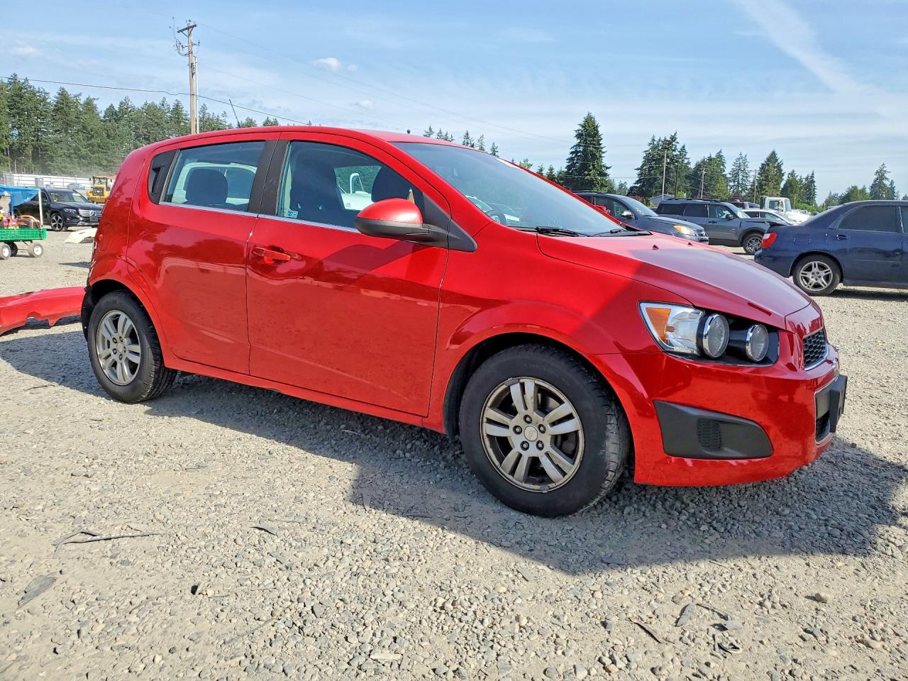 2013 Chevrolet Sonic Lt Red vin: 1G1JC6SH6D4160084
