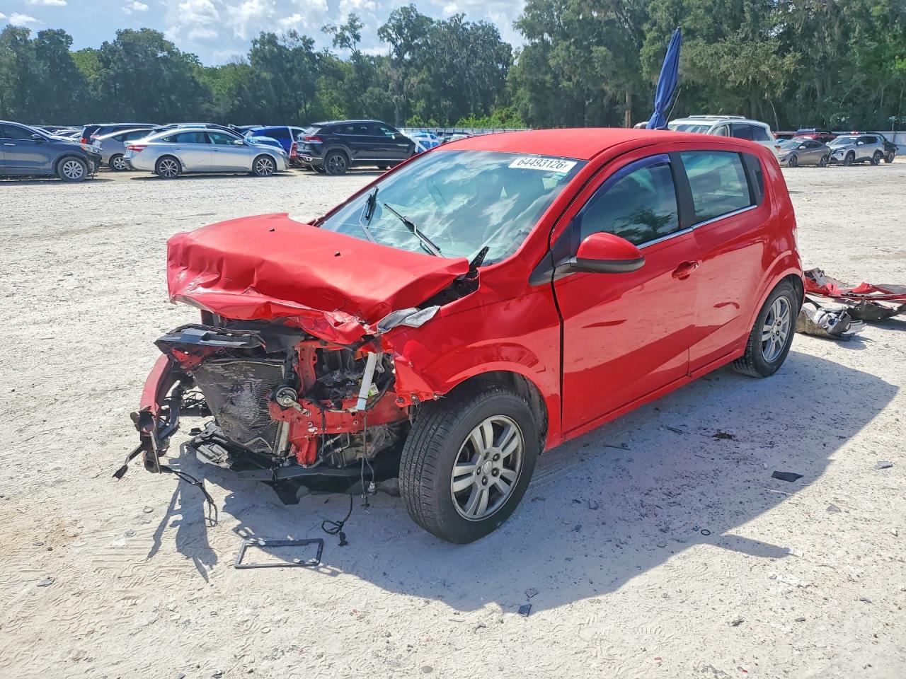 2014 Chevrolet Sonic Lt Red vin: 1G1JC6SH6E4140984