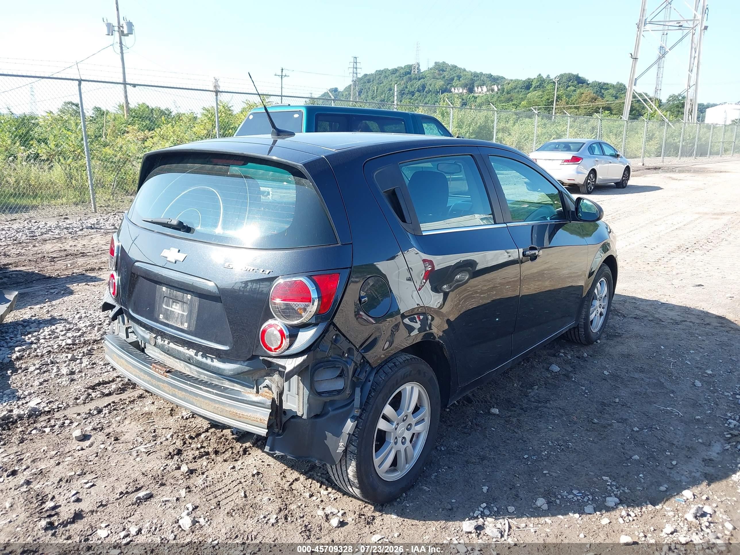 2014 Chevrolet Sonic Lt Auto Black vin: 1G1JC6SH6E4213903