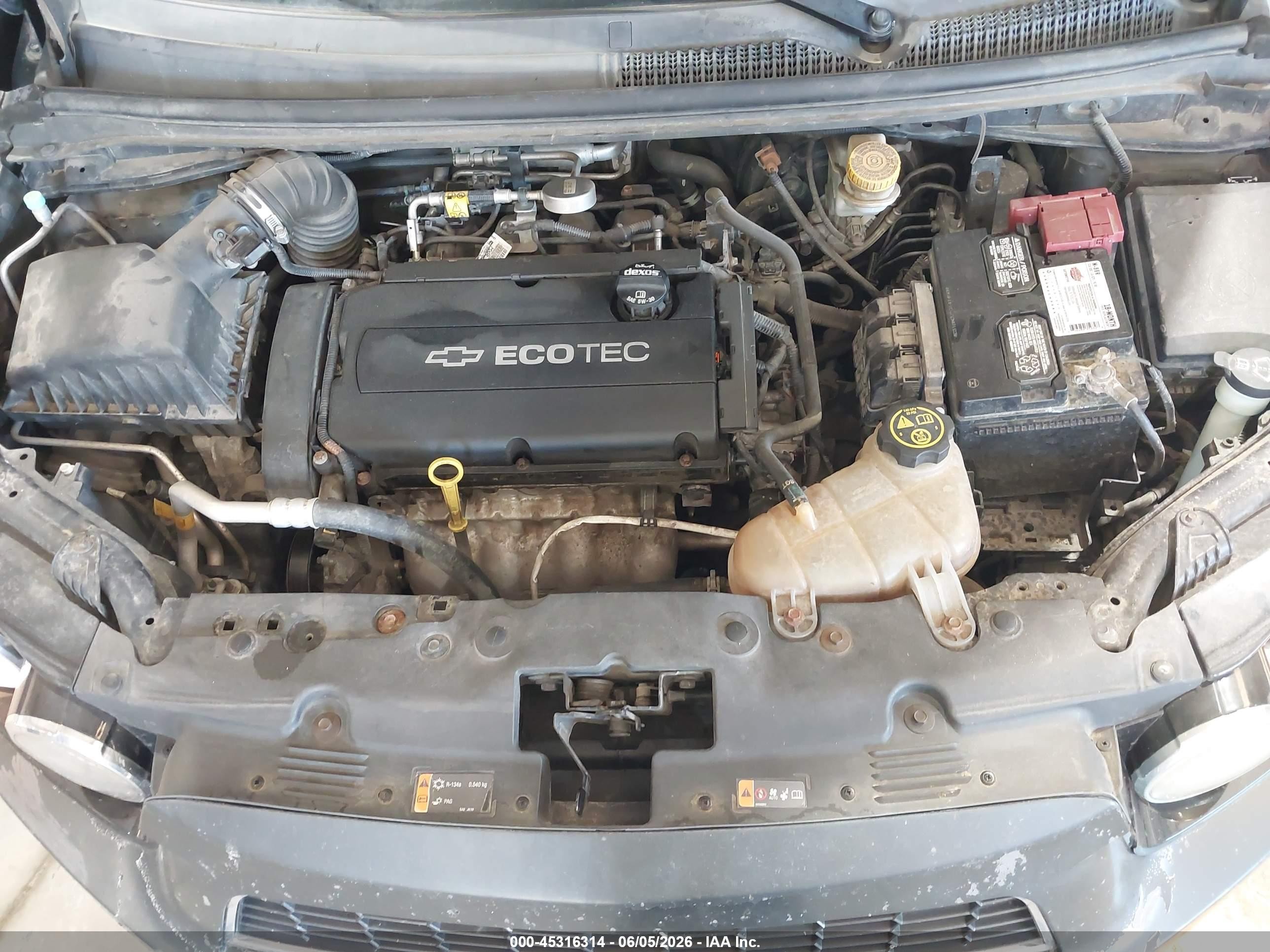 2015 Chevrolet Sonic Lt Auto Серый vin: 1G1JC6SH6F4124883