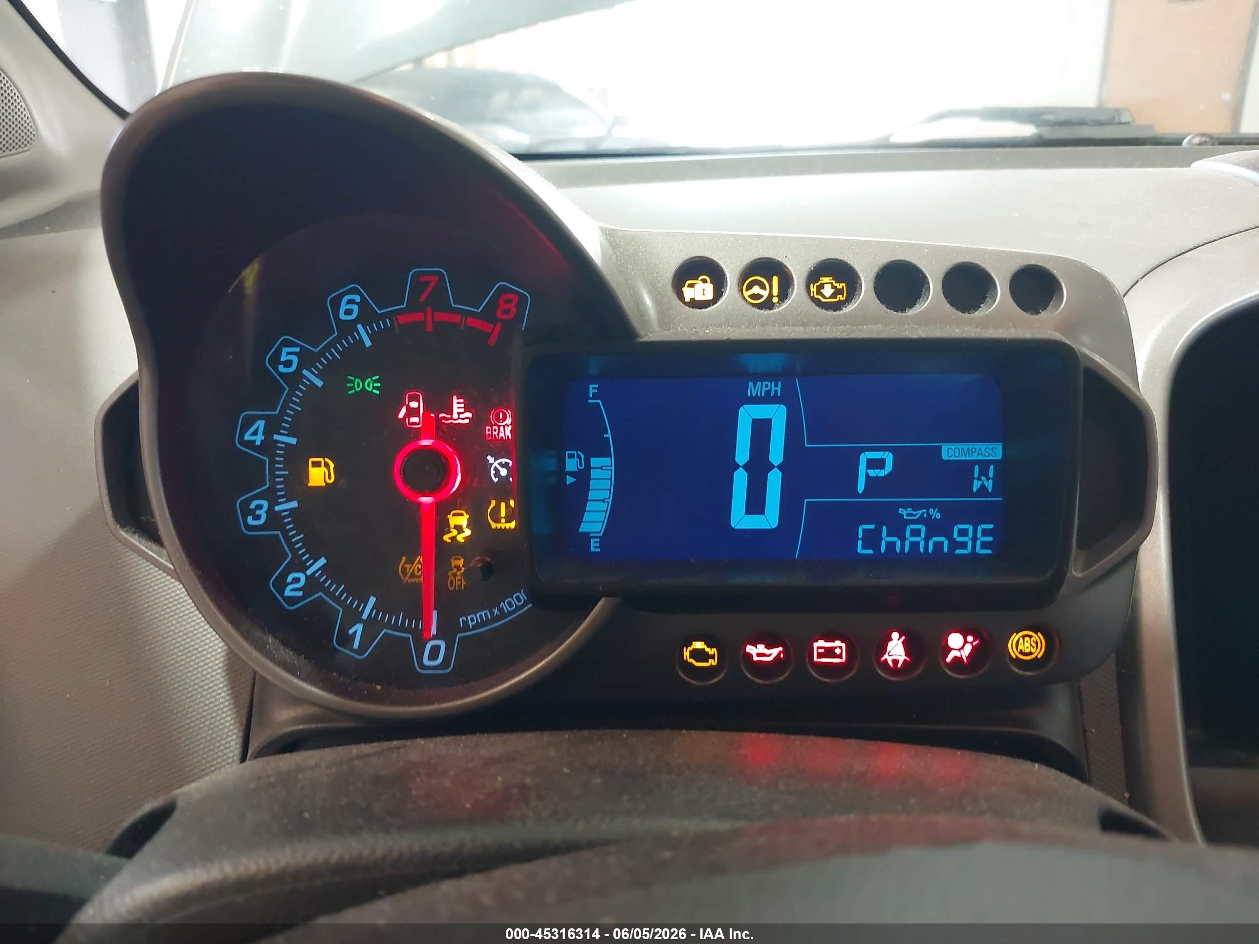 2015 Chevrolet Sonic Lt Auto Серый vin: 1G1JC6SH6F4124883