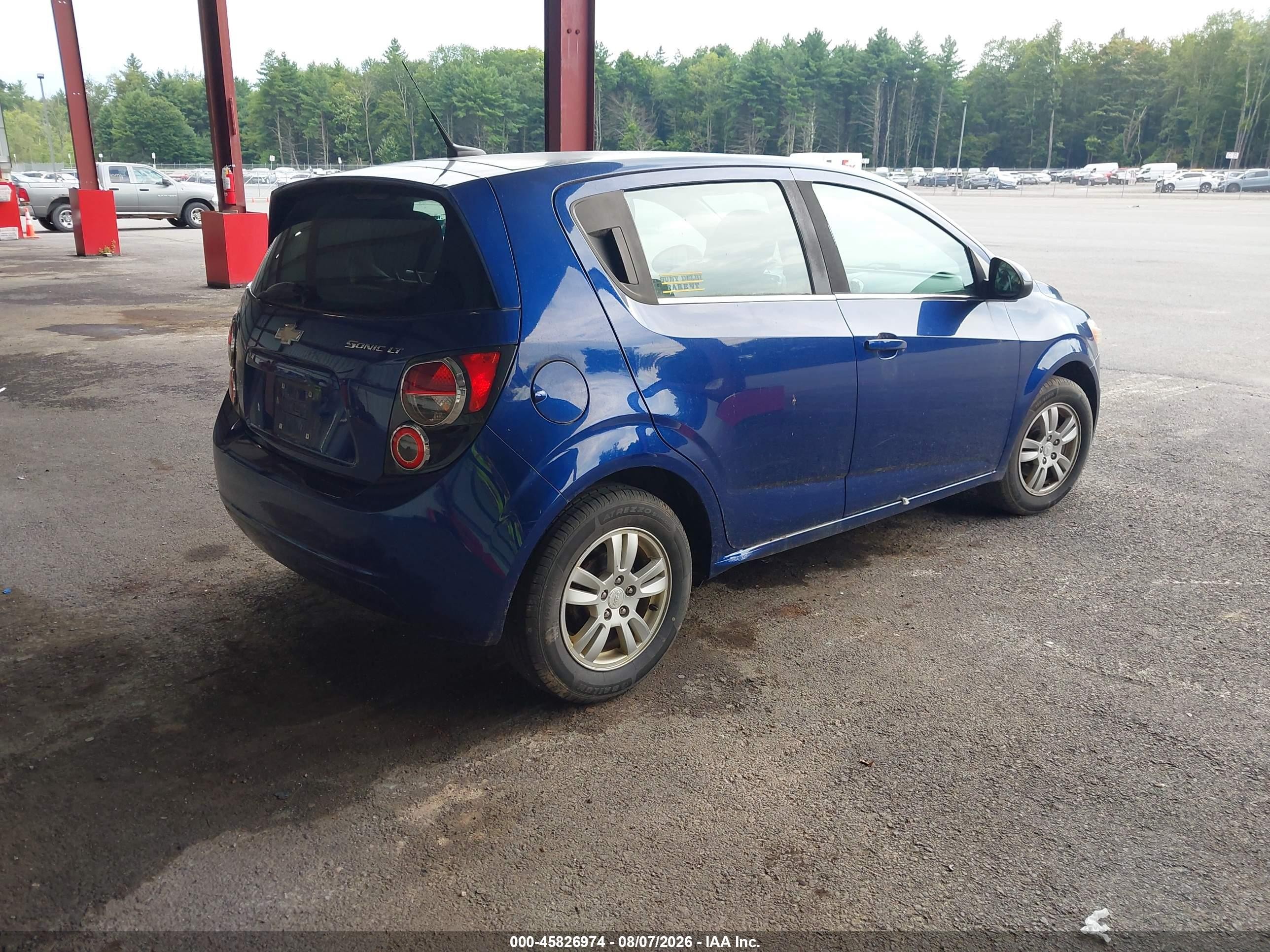 2014 Chevrolet Sonic Lt Auto Blue vin: 1G1JC6SH7E4227292
