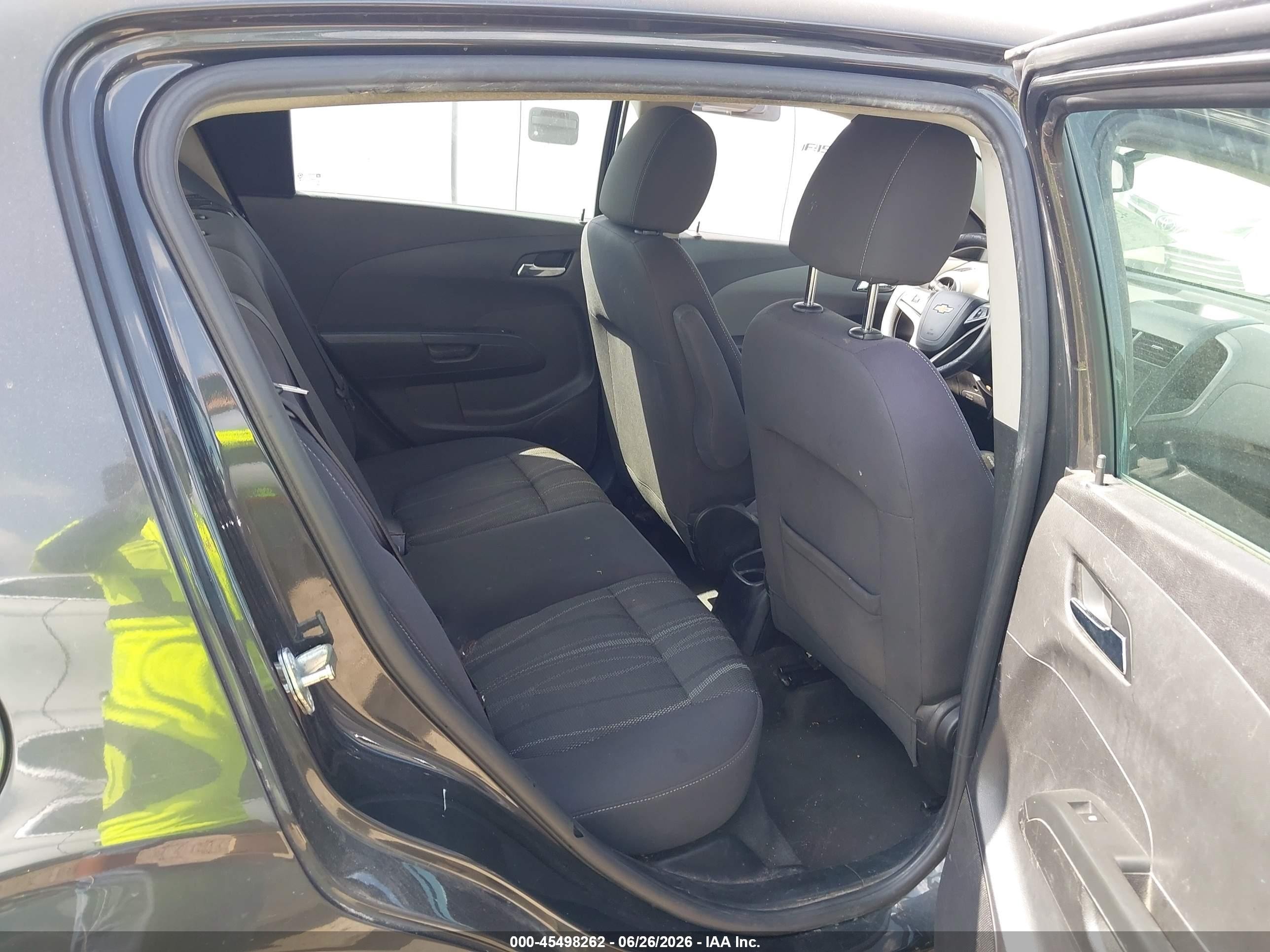 2015 Chevrolet Sonic Lt Auto Черный vin: 1G1JC6SH7F4131857
