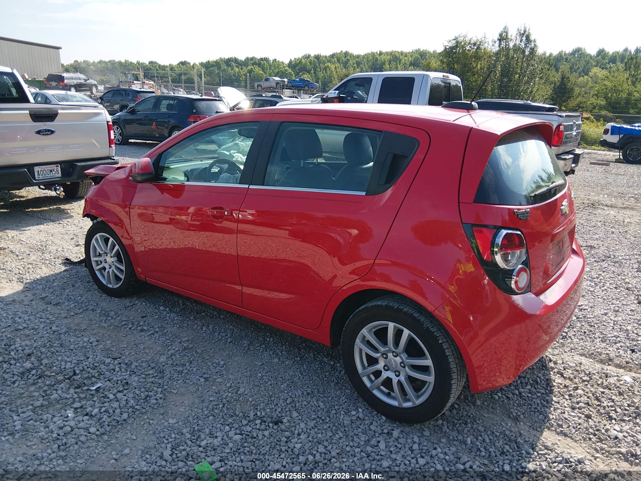 2015 Chevrolet Sonic Lt Auto Red vin: 1G1JC6SH7F4150523