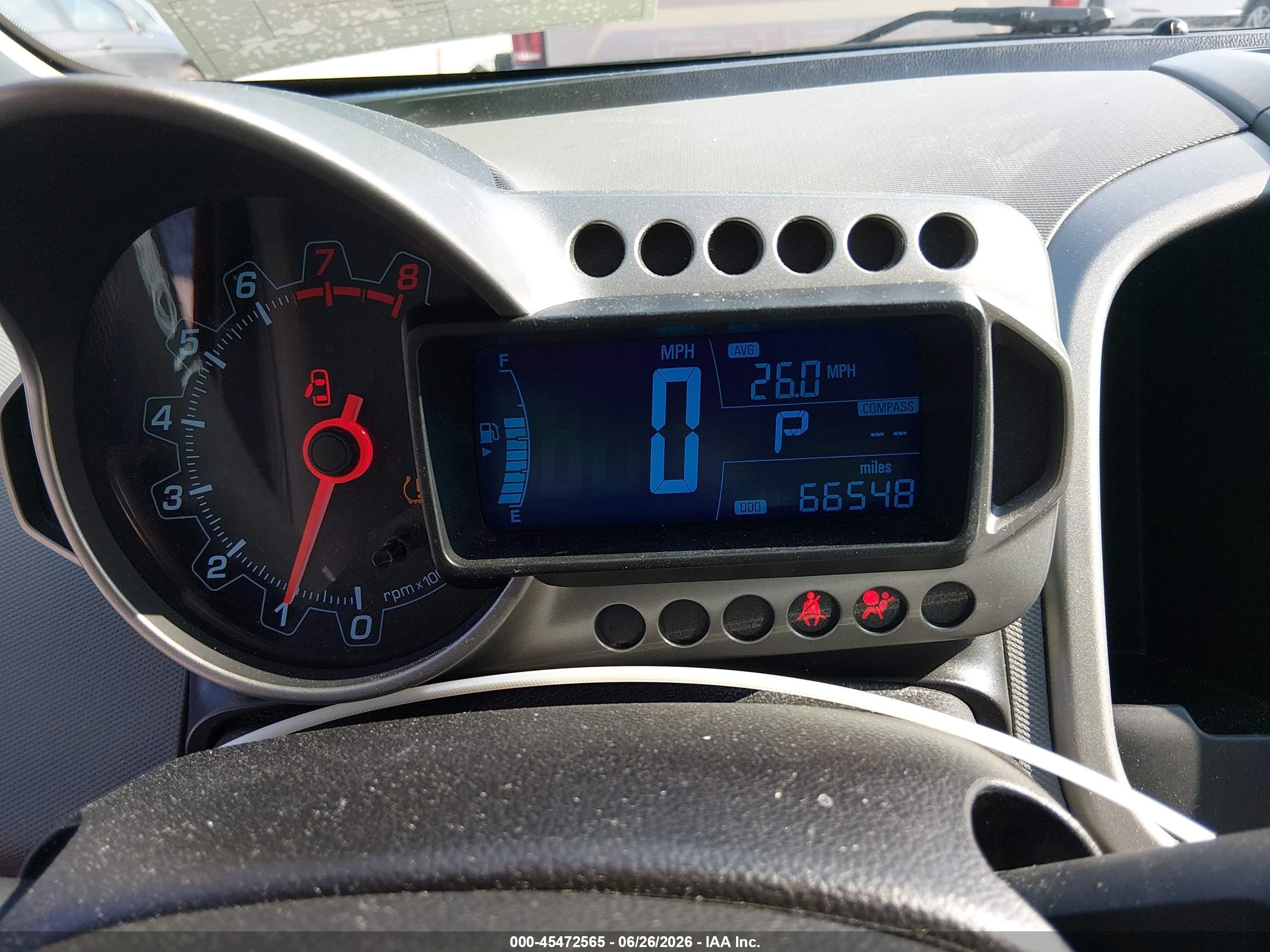 2015 Chevrolet Sonic Lt Auto Red vin: 1G1JC6SH7F4150523