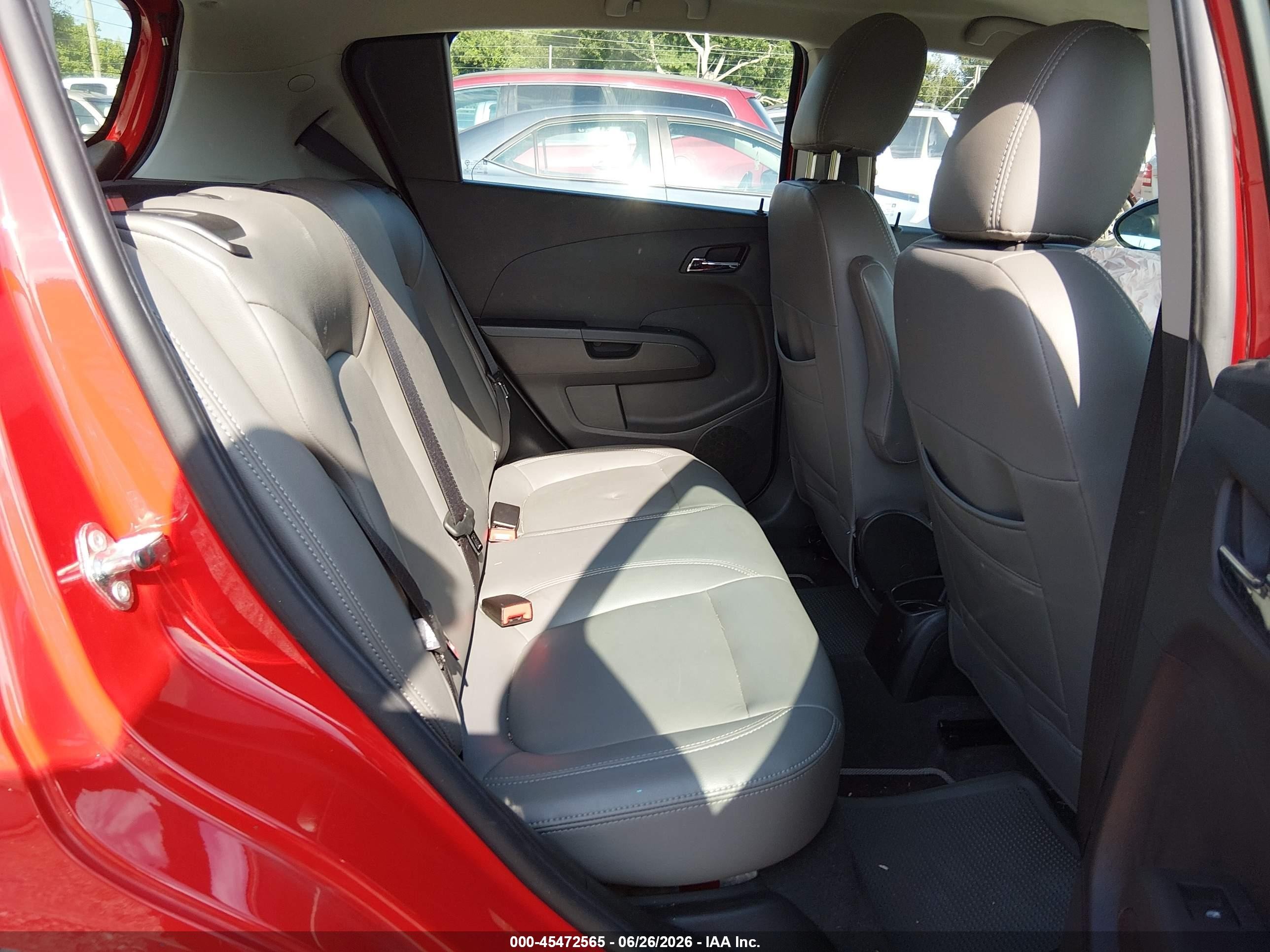 2015 Chevrolet Sonic Lt Auto Red vin: 1G1JC6SH7F4150523