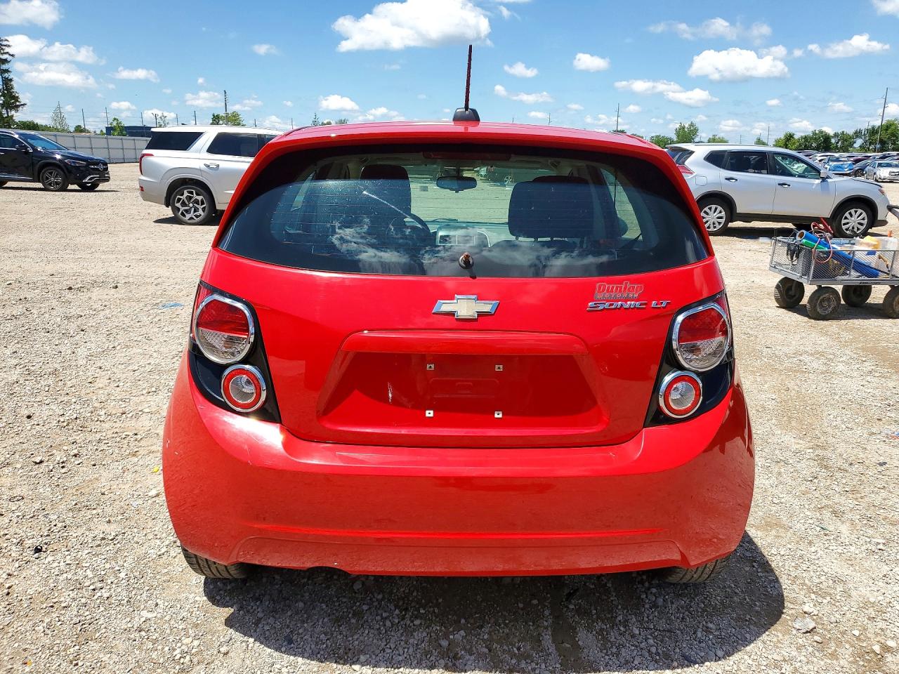 2015 Chevrolet Sonic Lt Red vin: 1G1JC6SH7F4177866