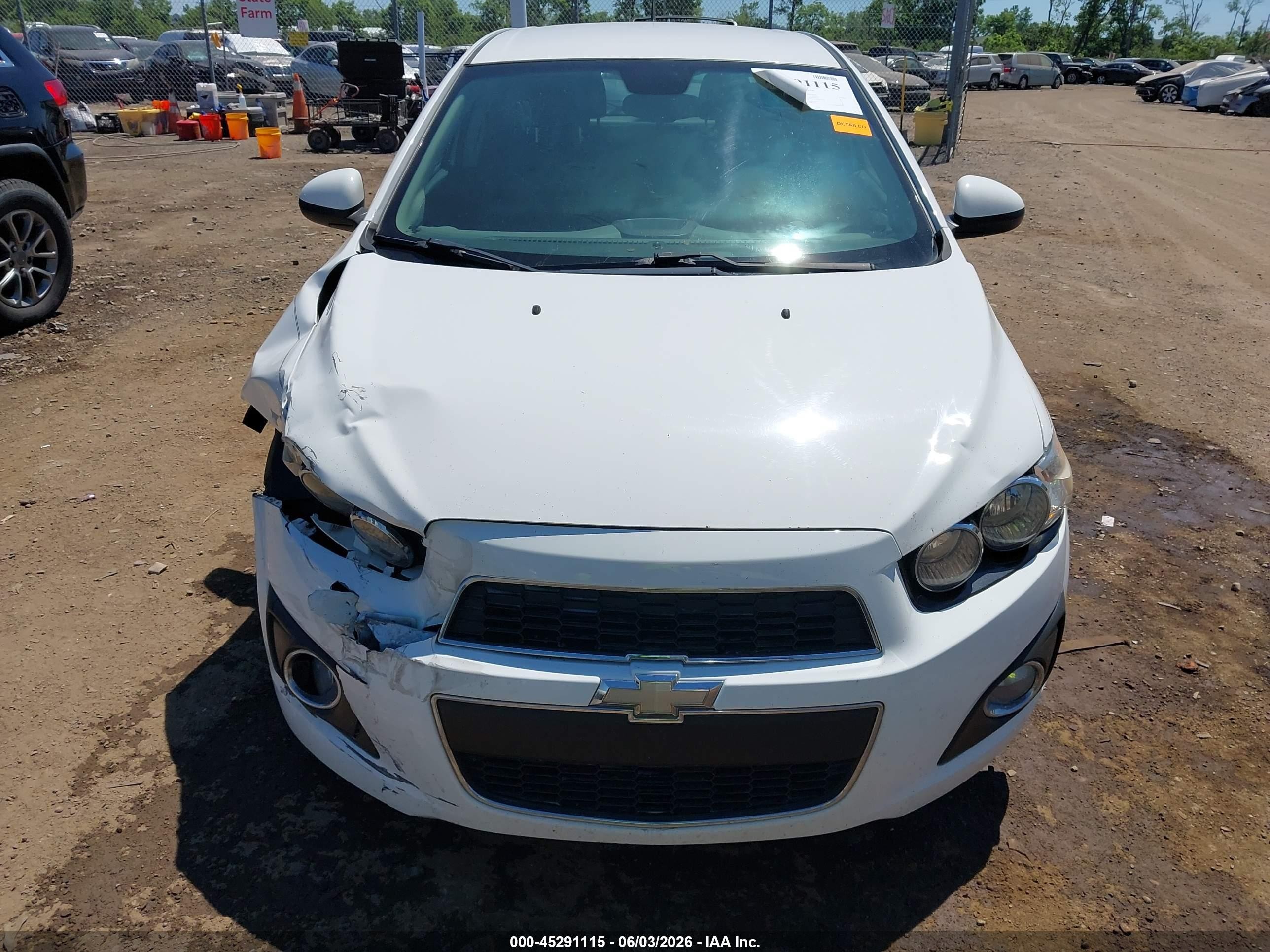 2012 Chevrolet Sonic 2lt White vin: 1G1JC6SH8C4137596