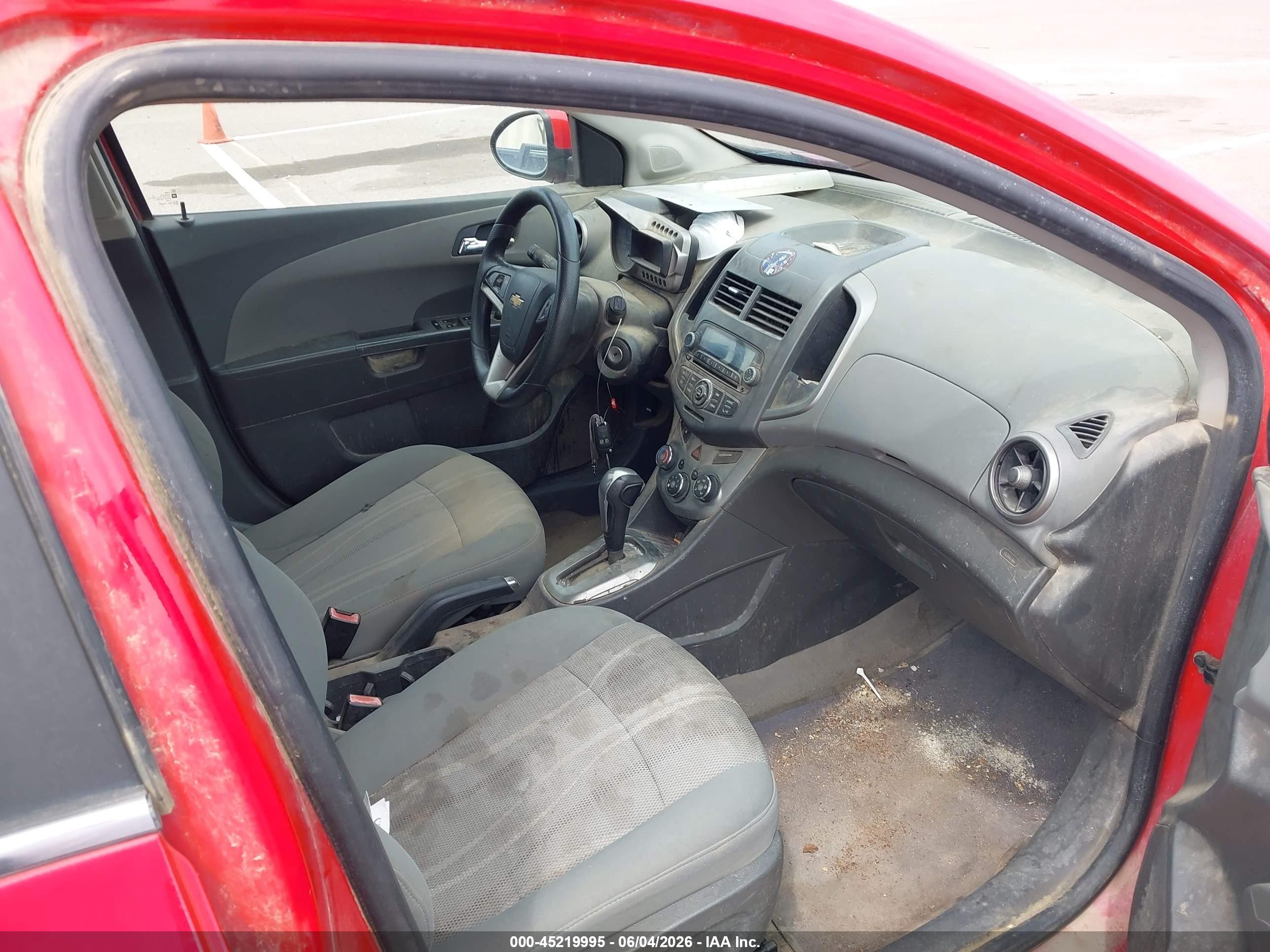 2012 Chevrolet Sonic 2lt Красный vin: 1G1JC6SH8C4146105