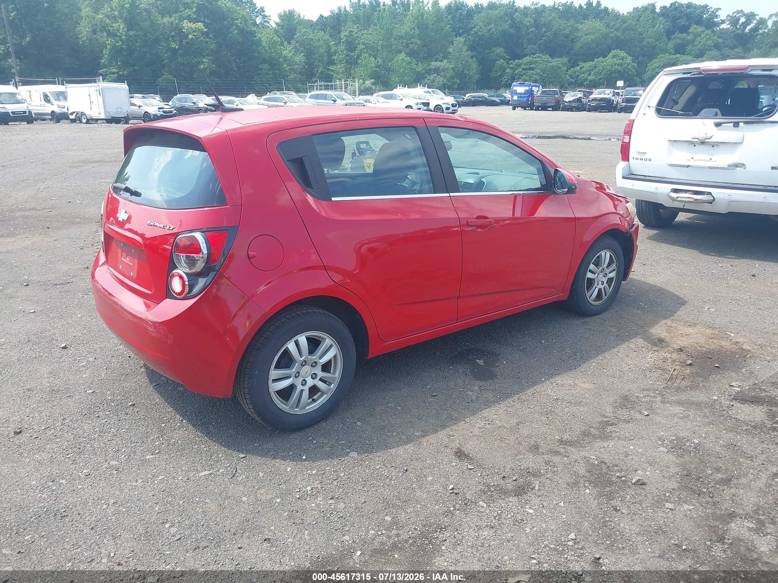 2012 Chevrolet Sonic 2lt Red vin: 1G1JC6SH8C4167309