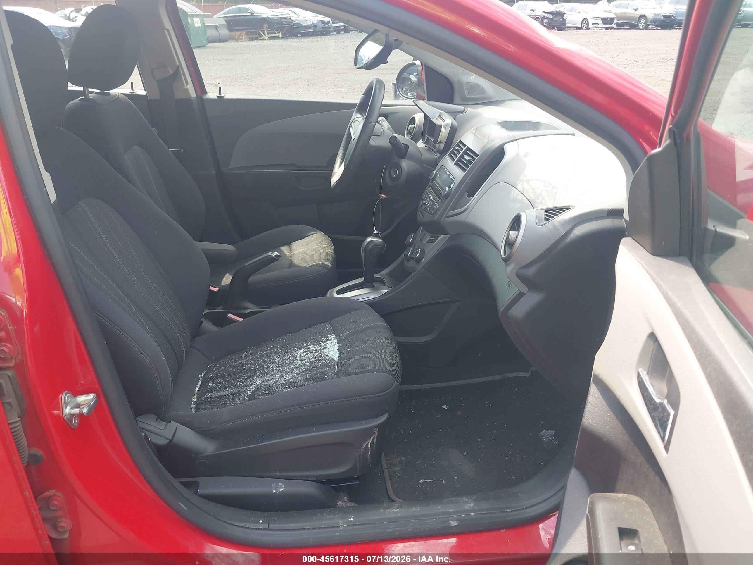 2012 Chevrolet Sonic 2lt Red vin: 1G1JC6SH8C4167309