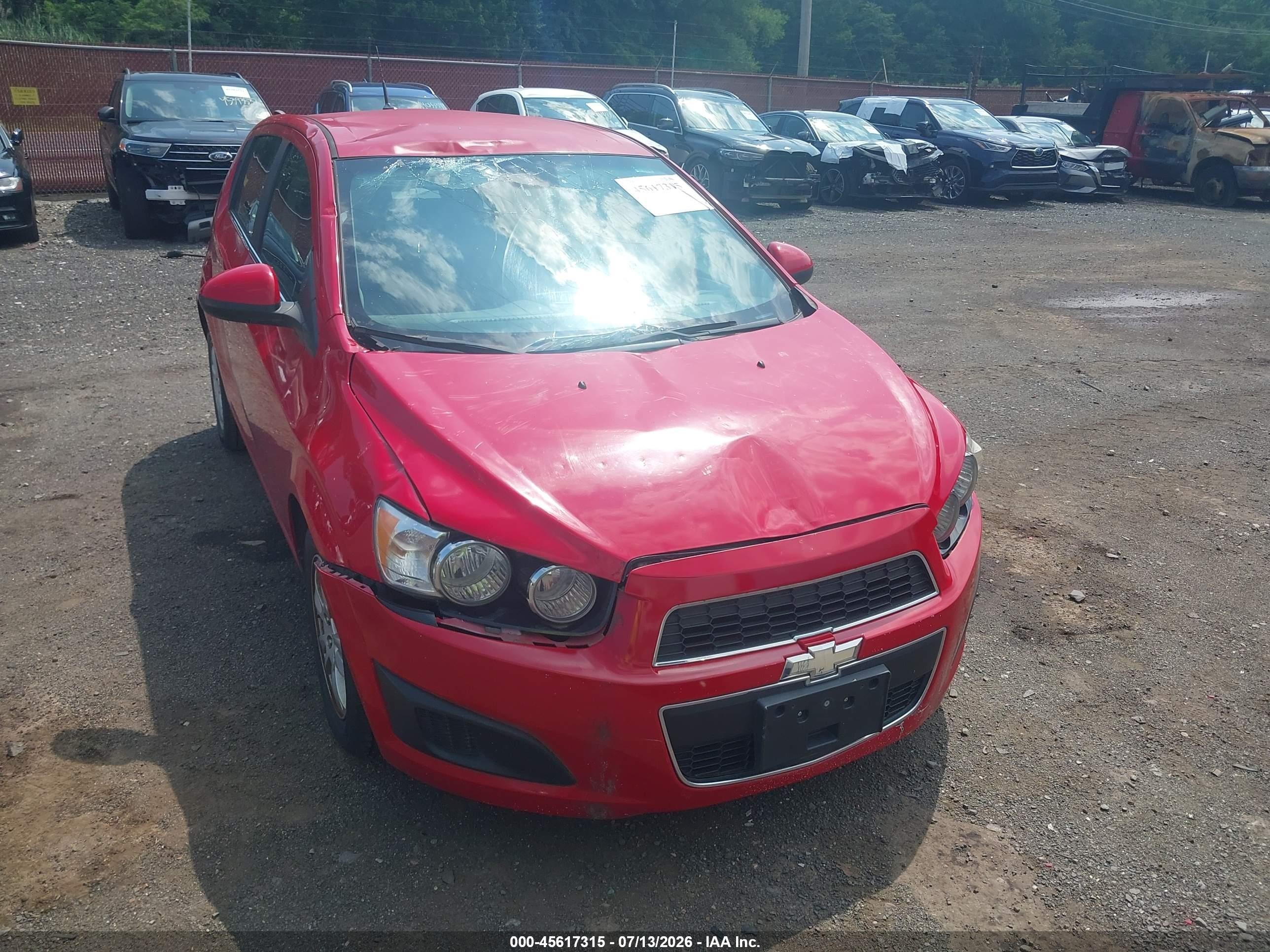 2012 Chevrolet Sonic 2lt Red vin: 1G1JC6SH8C4167309