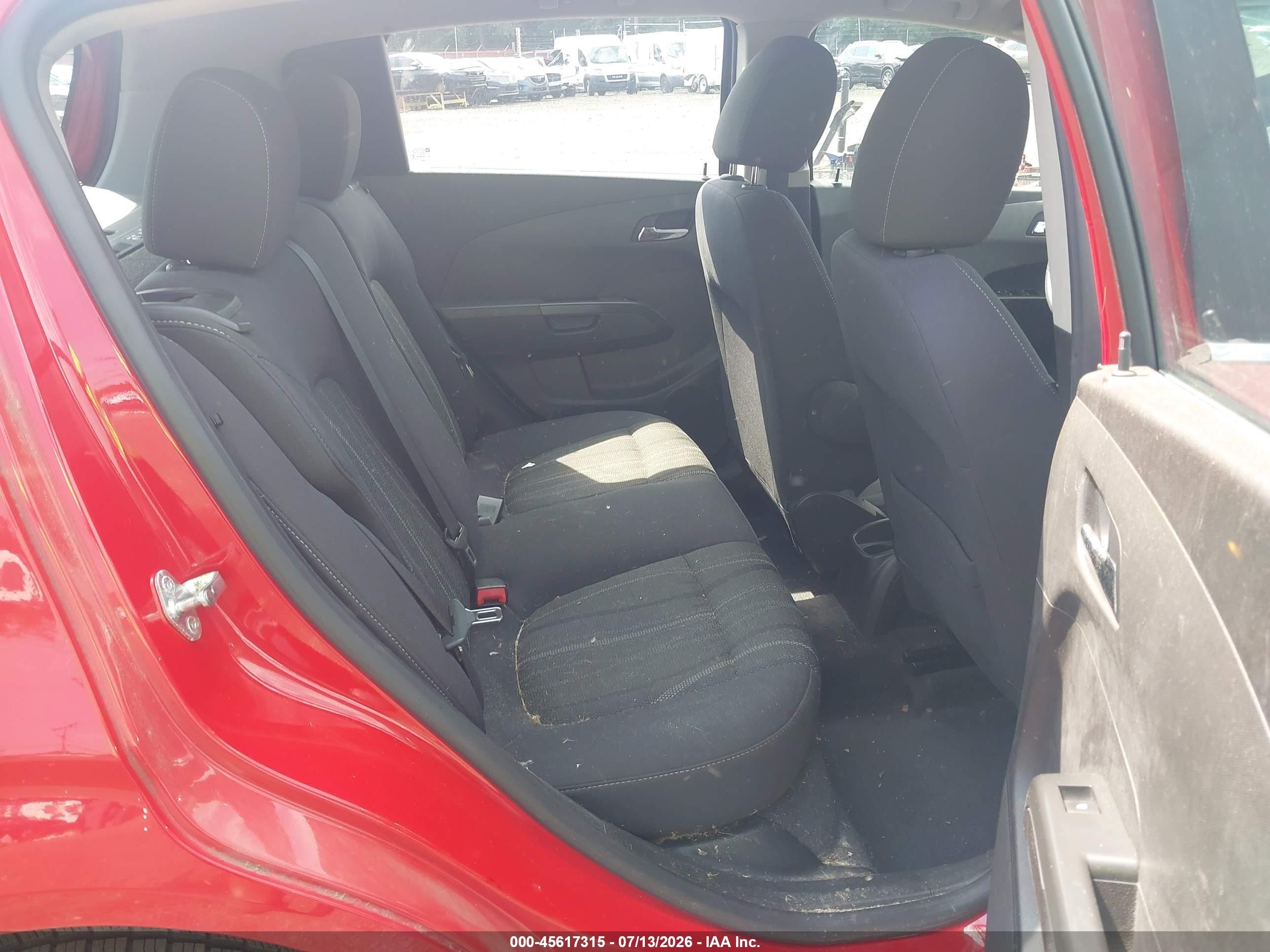 2012 Chevrolet Sonic 2lt Red vin: 1G1JC6SH8C4167309