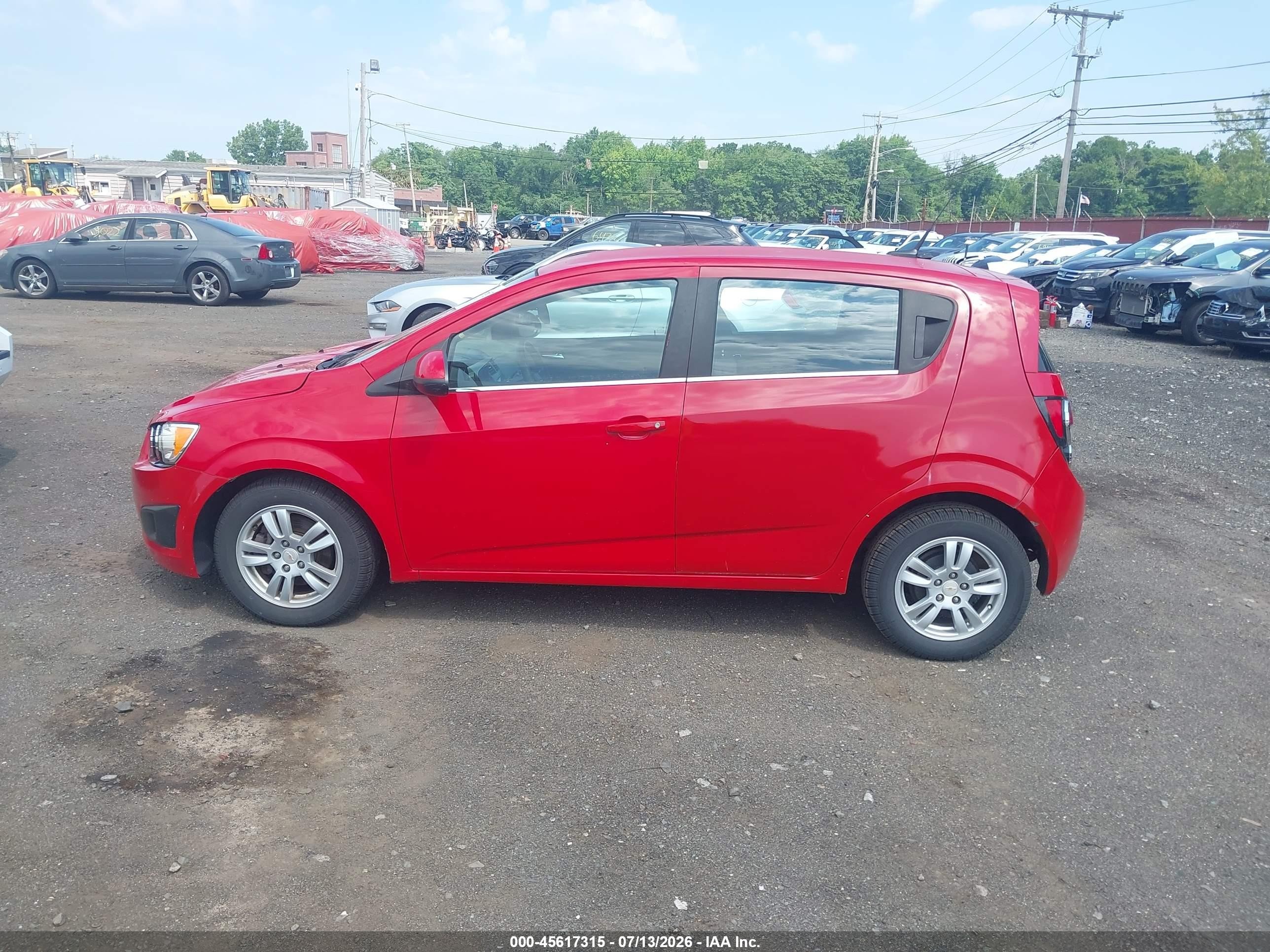 2012 Chevrolet Sonic 2lt Red vin: 1G1JC6SH8C4167309