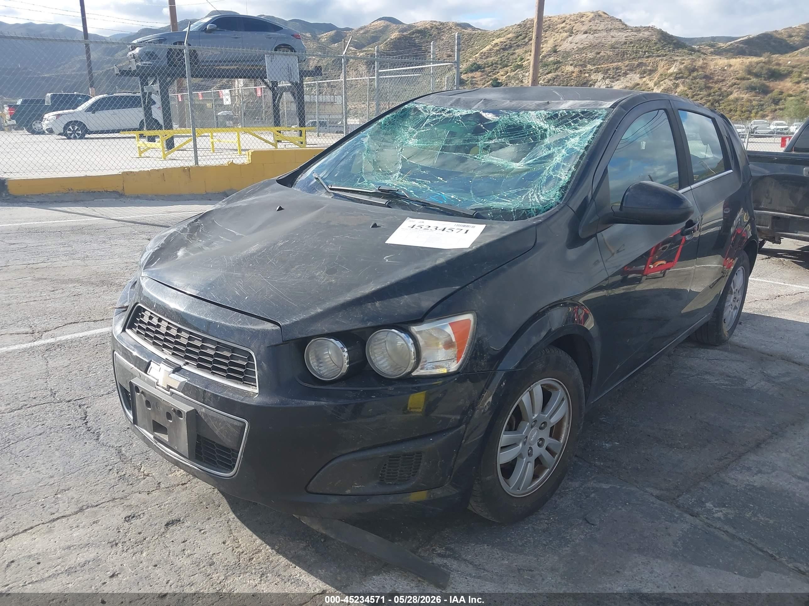 2014 Chevrolet Sonic Lt Auto Black vin: 1G1JC6SH8E4152294