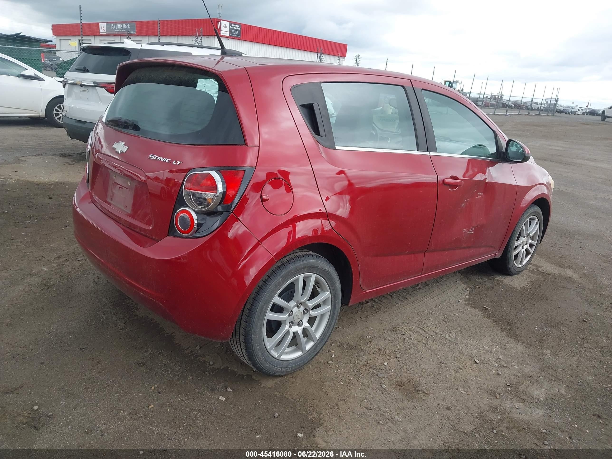 2013 Chevrolet Sonic Lt Auto Красный vin: 1G1JC6SH9D4108819