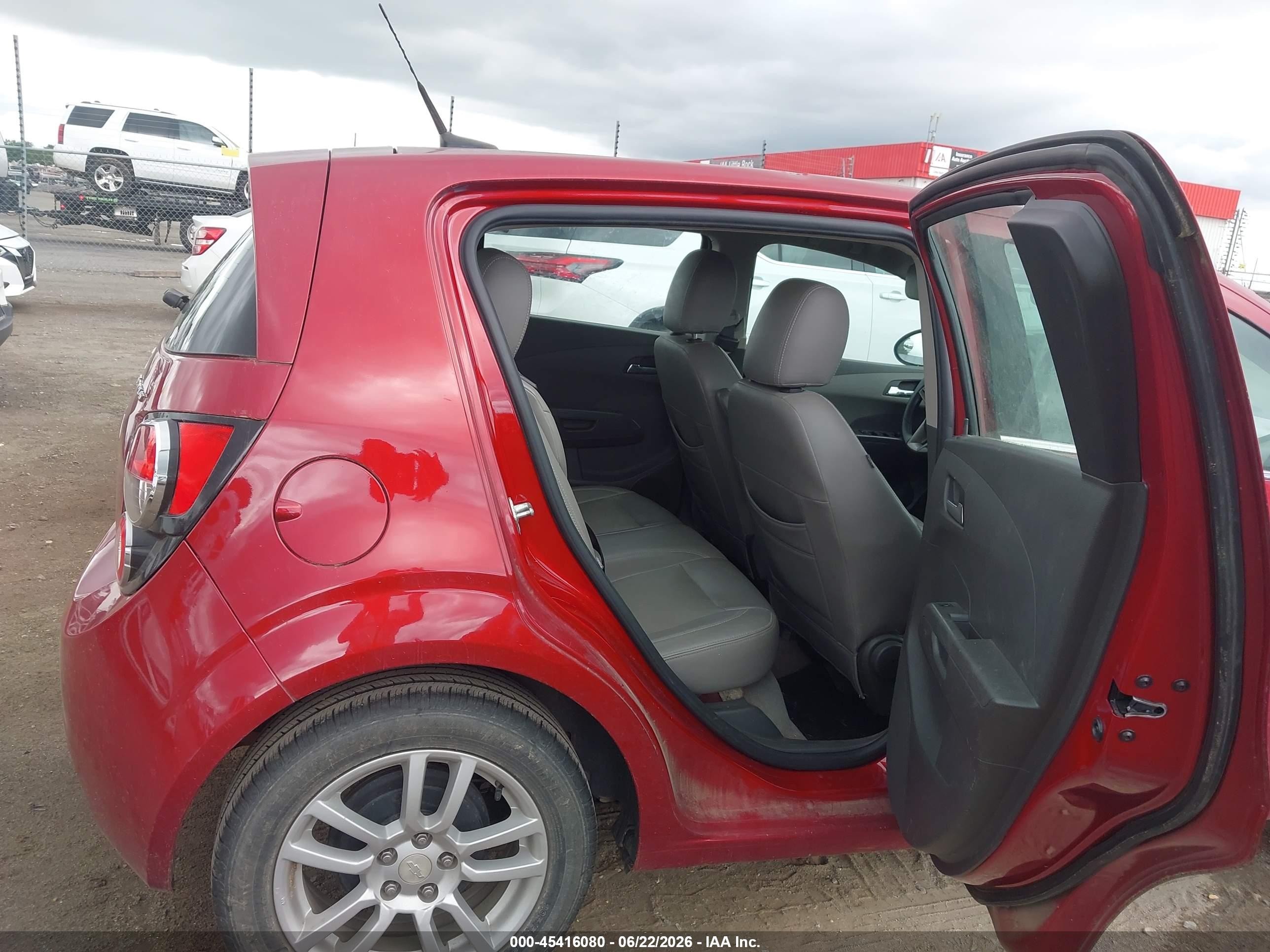 2013 Chevrolet Sonic Lt Auto Красный vin: 1G1JC6SH9D4108819
