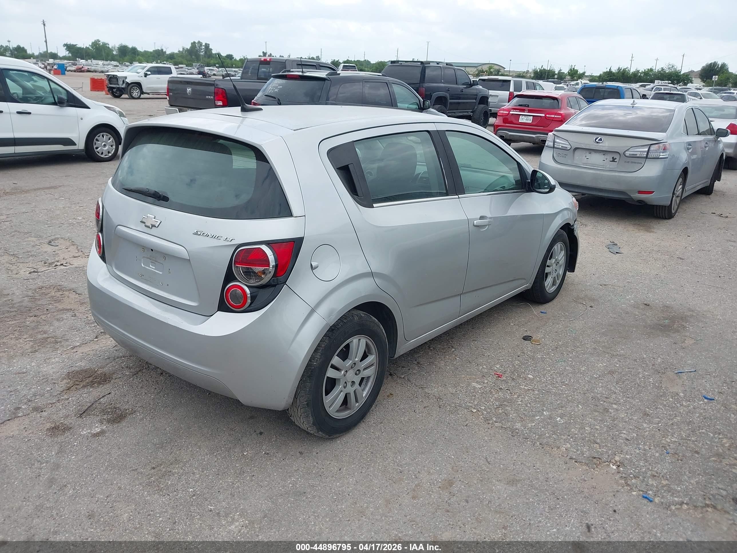 2014 Chevrolet Sonic Lt Auto Silver vin: 1G1JC6SH9E4225687