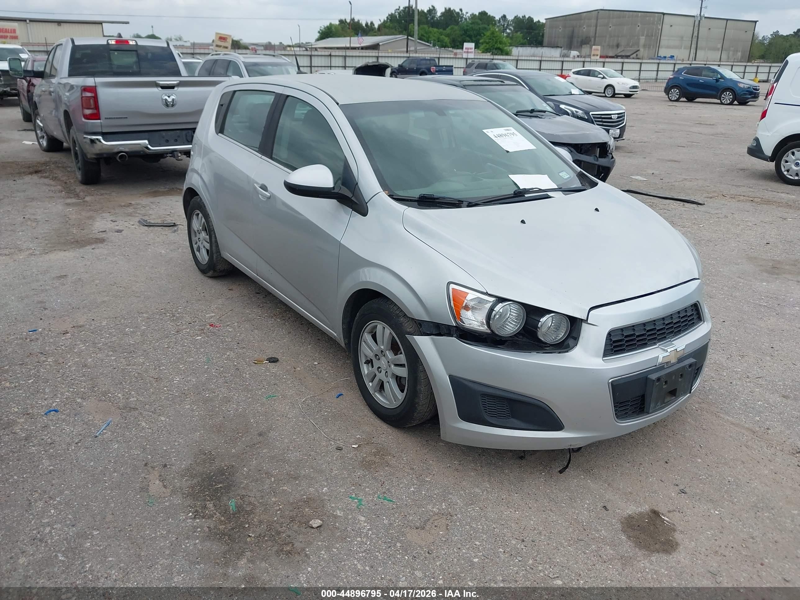 2014 Chevrolet Sonic Lt Auto Silver vin: 1G1JC6SH9E4225687