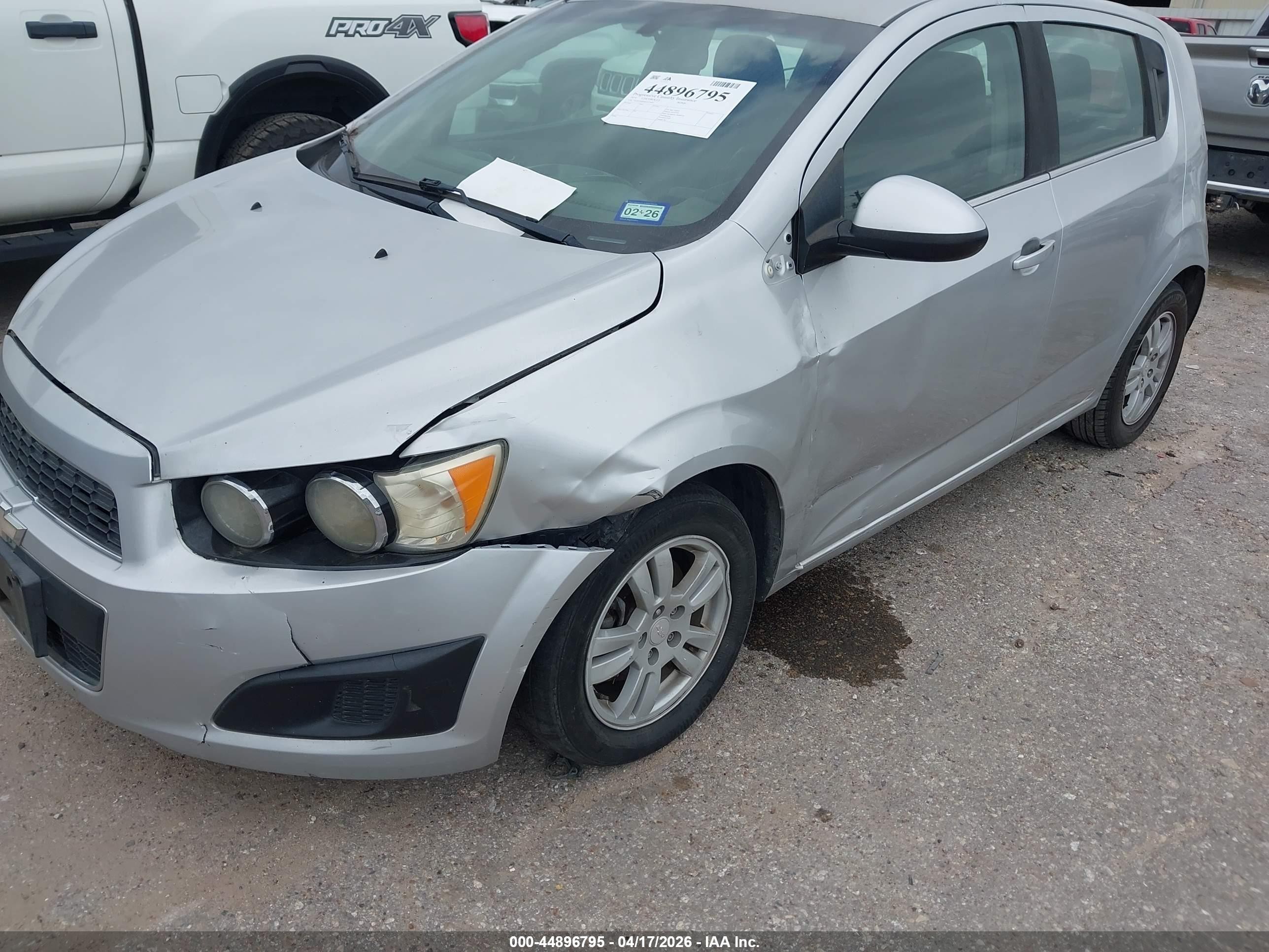 2014 Chevrolet Sonic Lt Auto Silver vin: 1G1JC6SH9E4225687