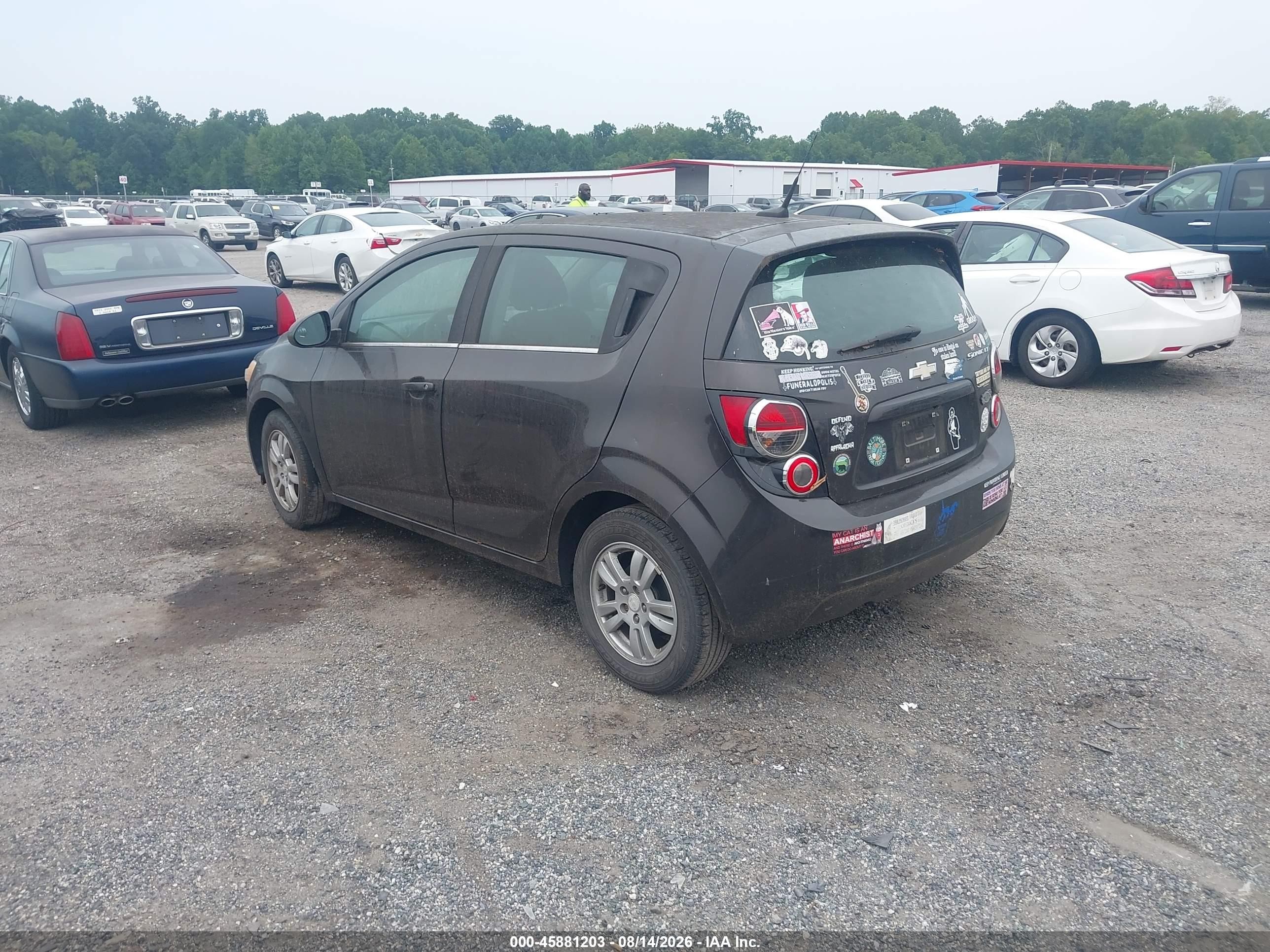 2014 Chevrolet Sonic Lt Auto Black vin: 1G1JC6SH9E4236950