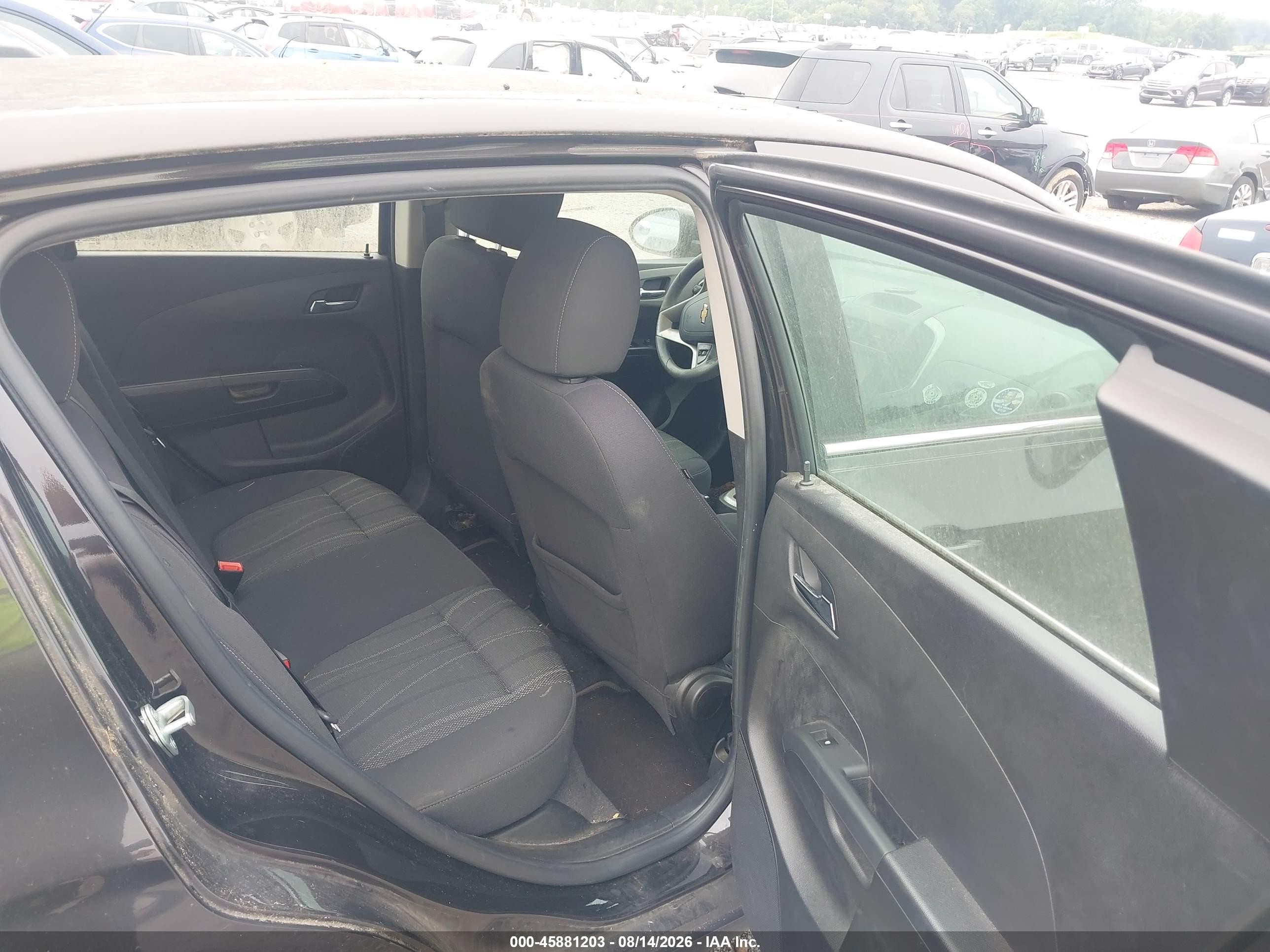 2014 Chevrolet Sonic Lt Auto Black vin: 1G1JC6SH9E4236950