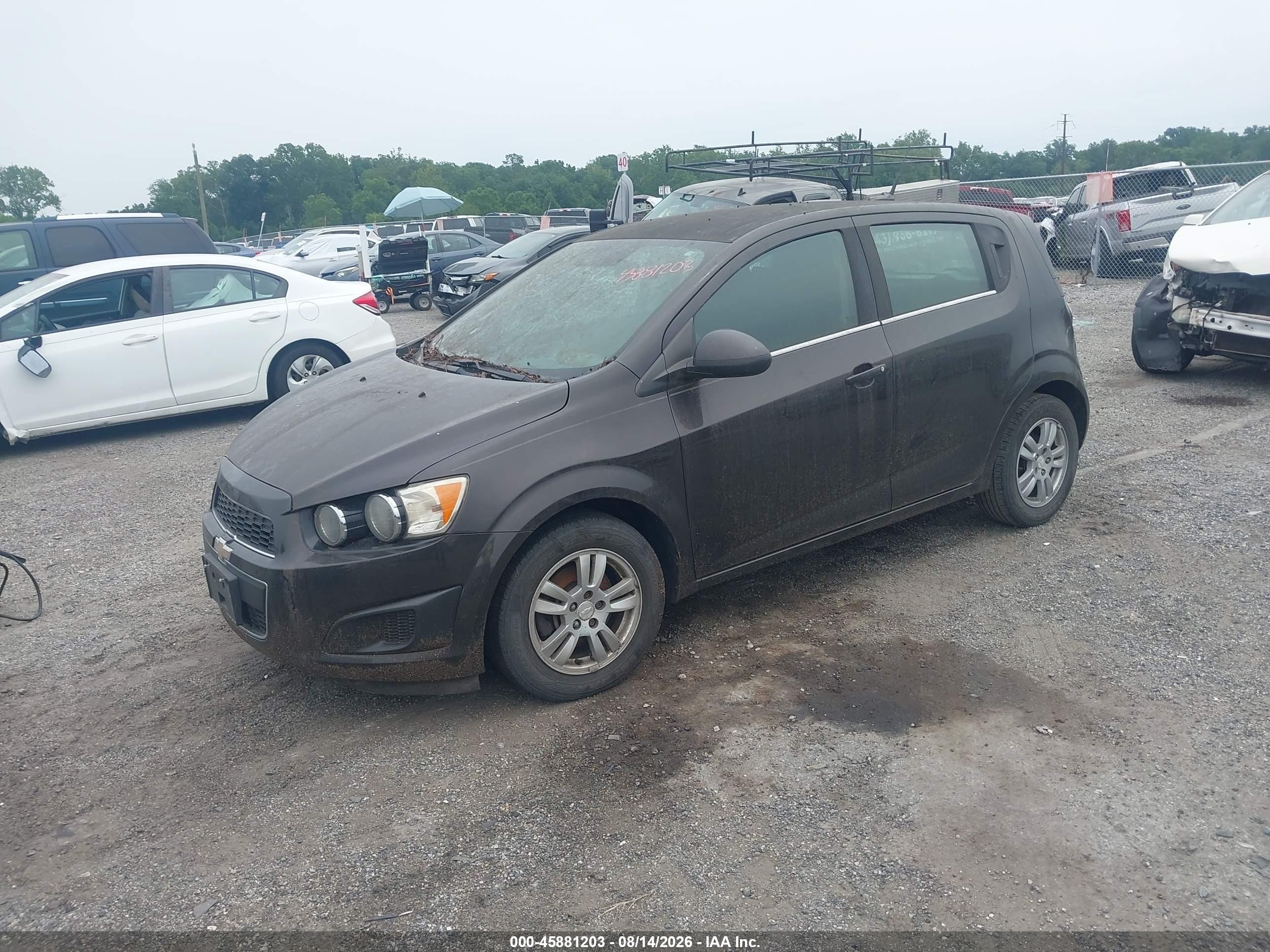 2014 Chevrolet Sonic Lt Auto Black vin: 1G1JC6SH9E4236950