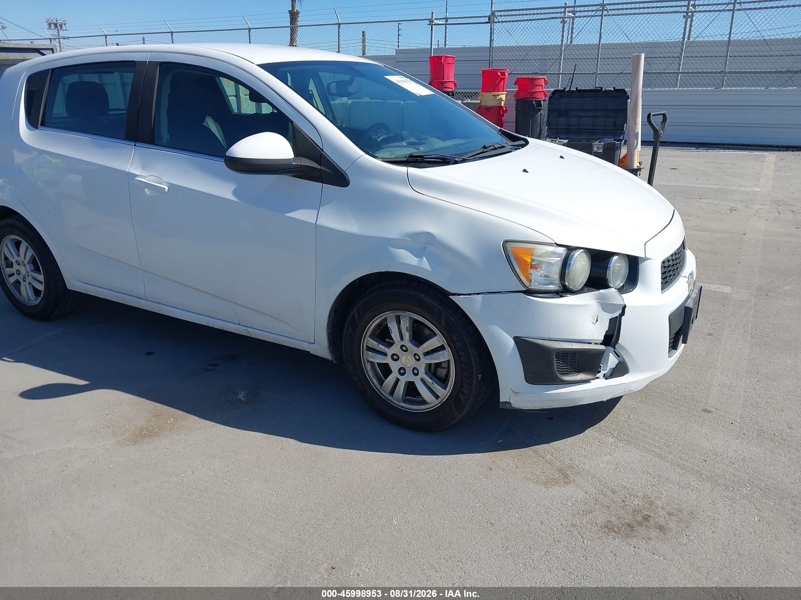 2015 Chevrolet Sonic Lt Auto White vin: 1G1JC6SH9F4197293