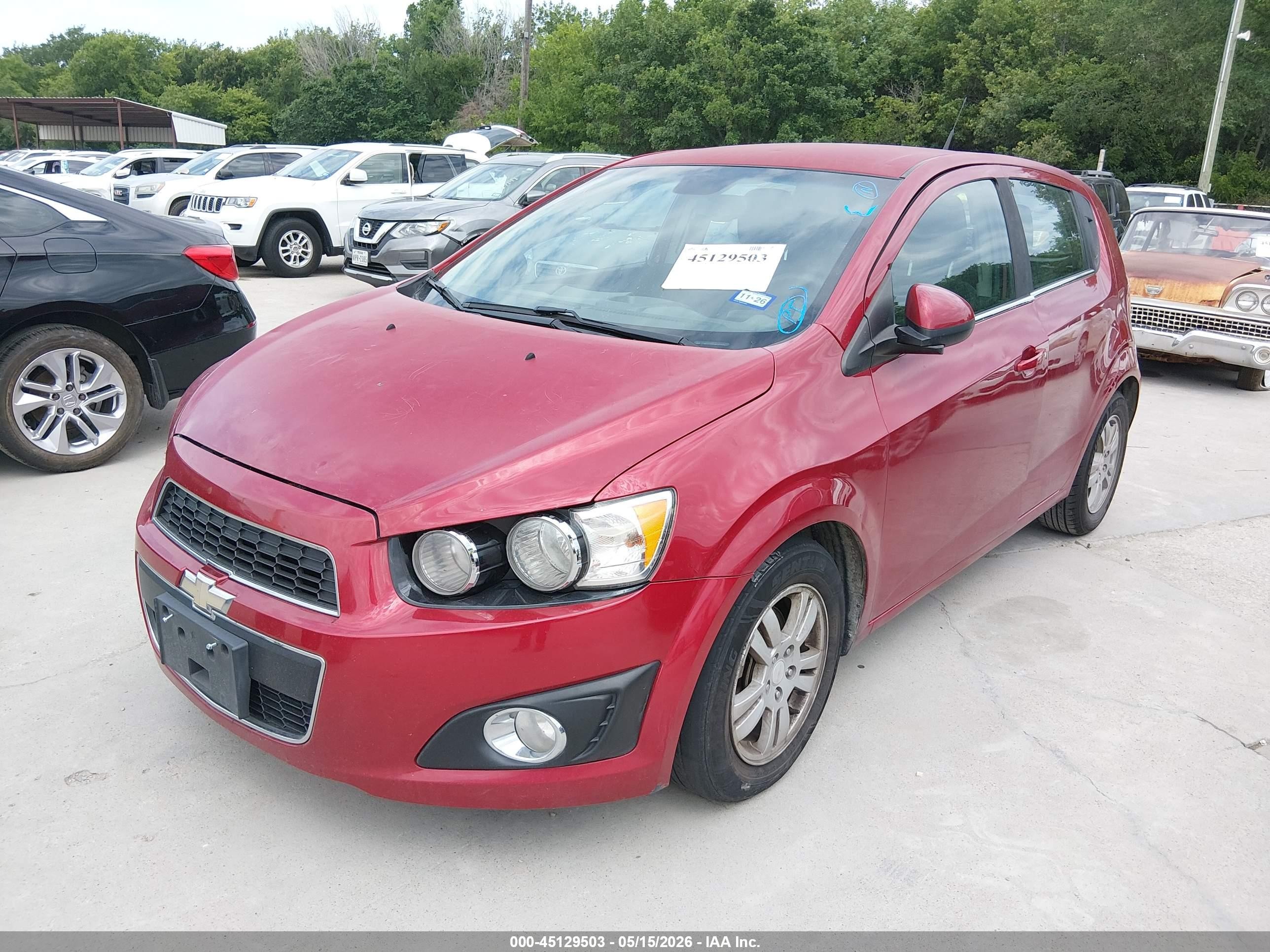 2012 Chevrolet Sonic 2lt Red vin: 1G1JC6SHXC4127300