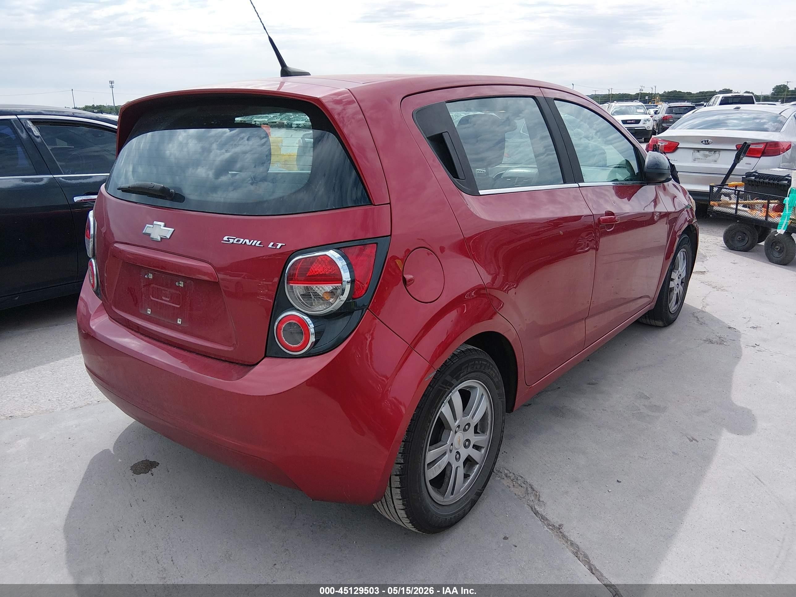 2012 Chevrolet Sonic 2lt Red vin: 1G1JC6SHXC4127300