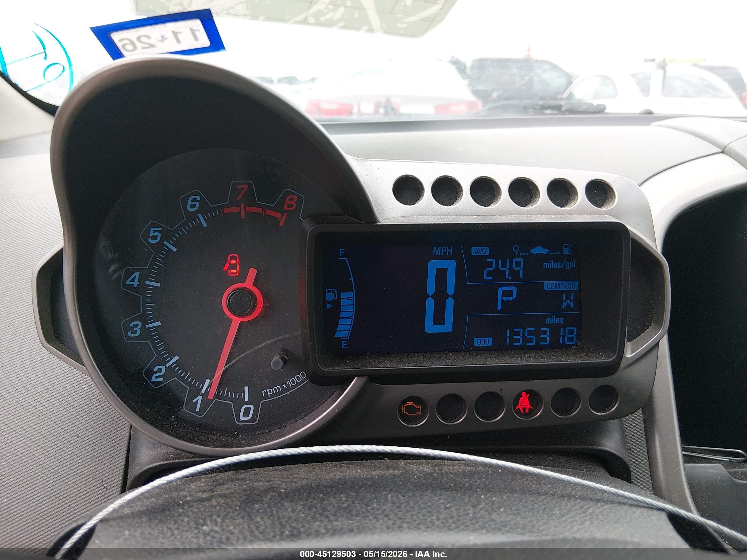 2012 Chevrolet Sonic 2lt Red vin: 1G1JC6SHXC4127300