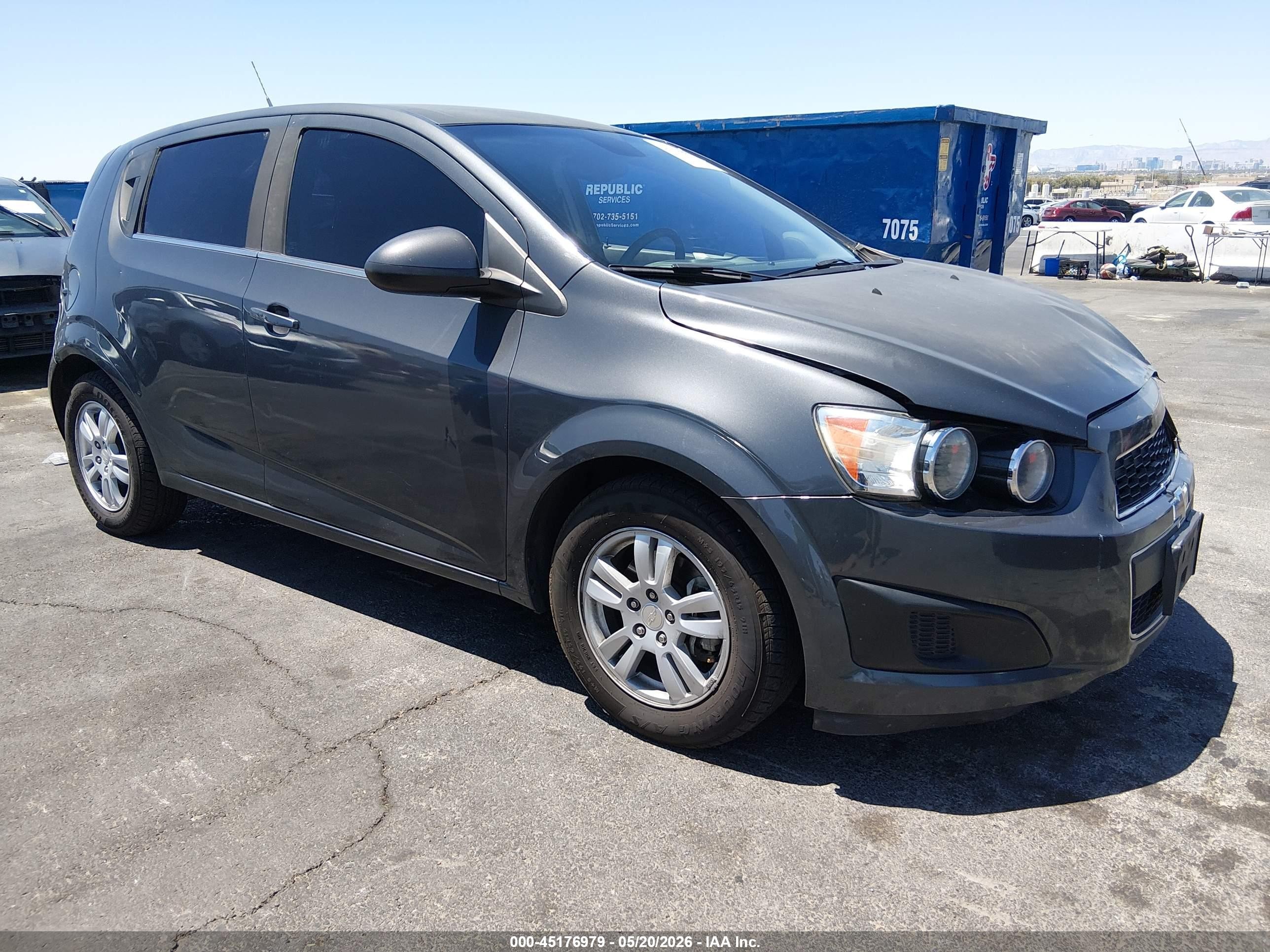 2013 Chevrolet Sonic Lt Auto Gray vin: 1G1JC6SHXD4102432