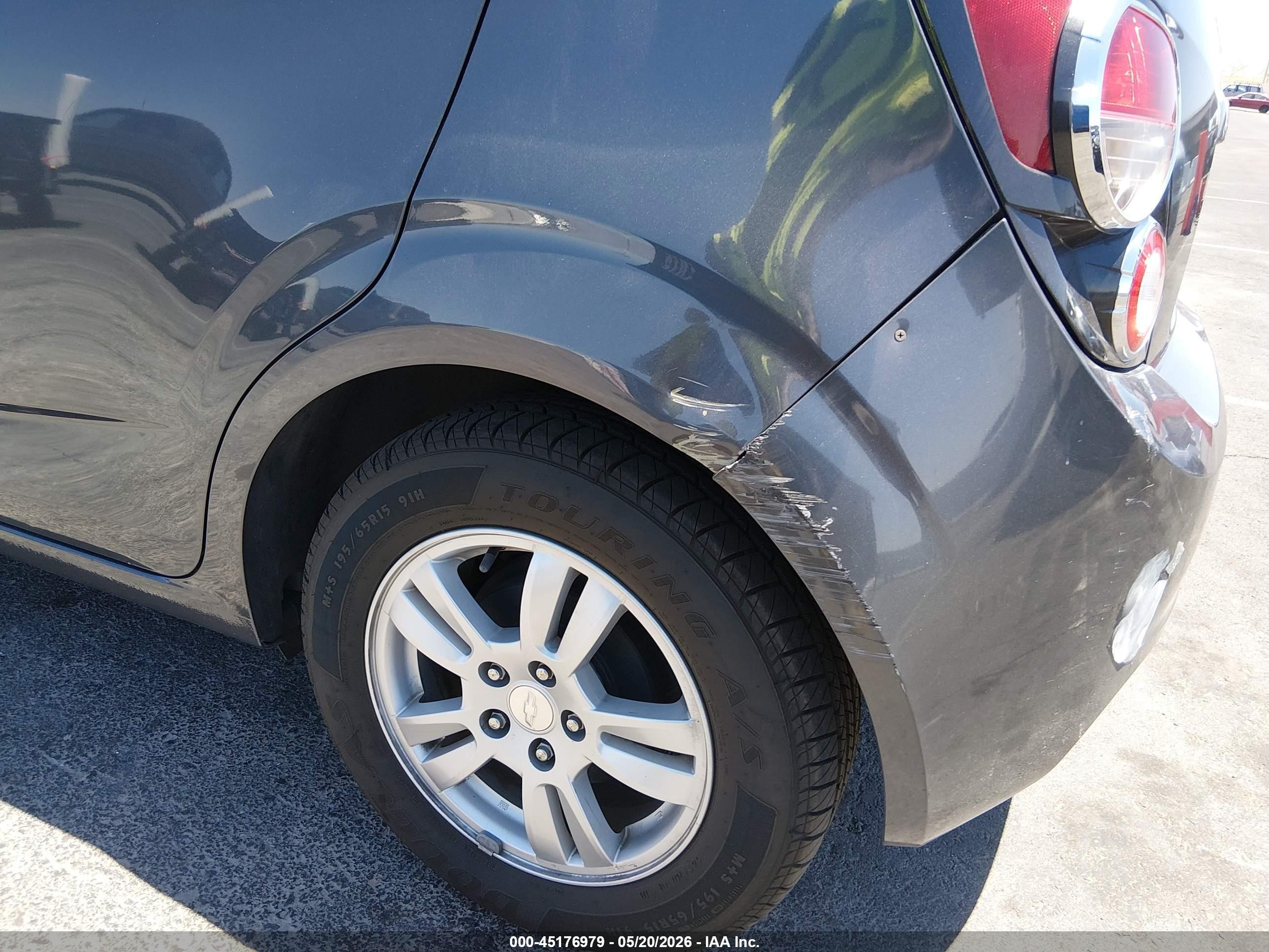 2013 Chevrolet Sonic Lt Auto Серый vin: 1G1JC6SHXD4102432