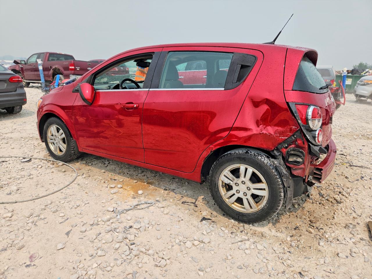 2013 Chevrolet Sonic Lt Red vin: 1G1JC6SHXD4145894