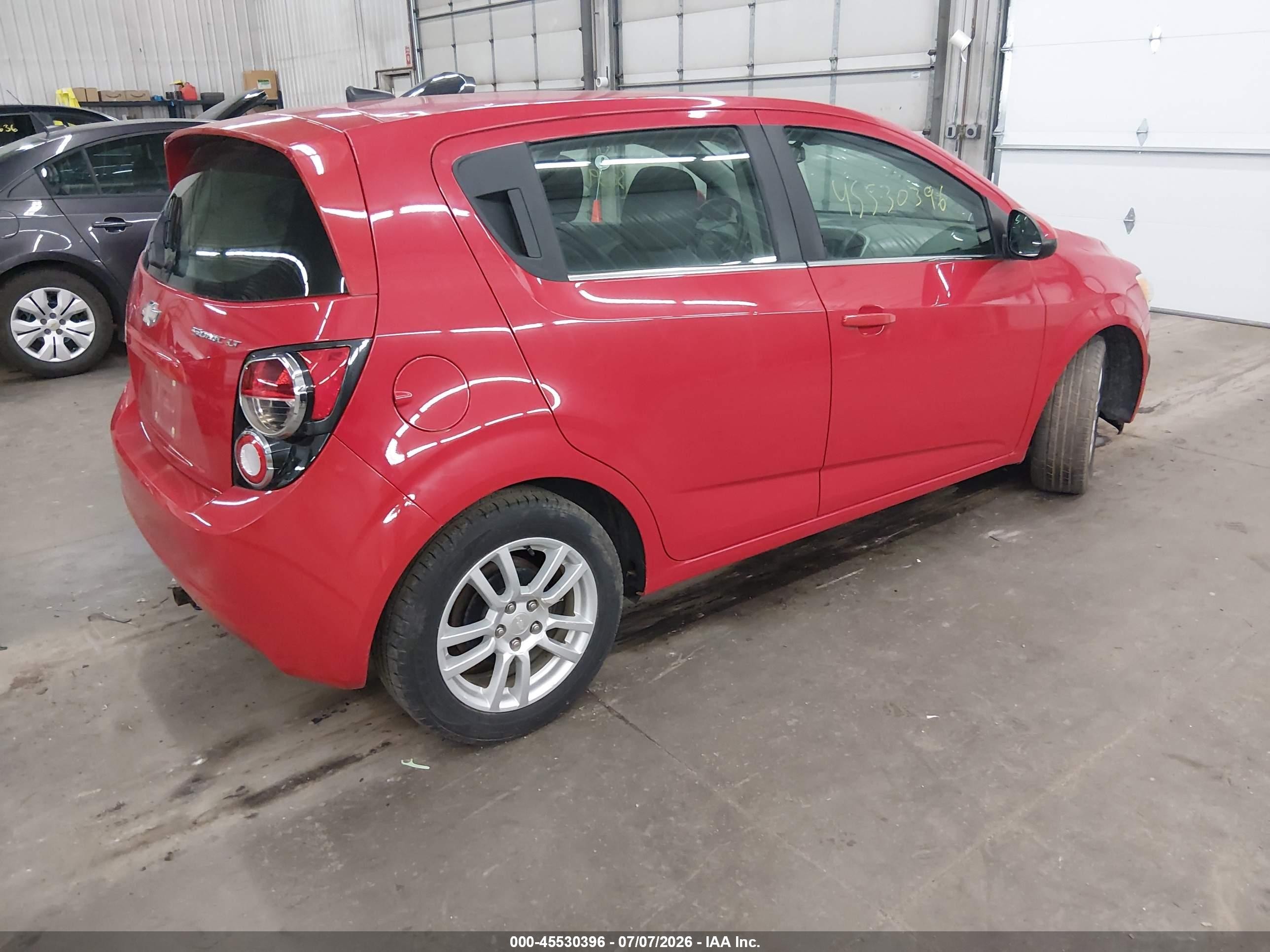 2013 Chevrolet Sonic Lt Auto Red vin: 1G1JC6SHXD4235210