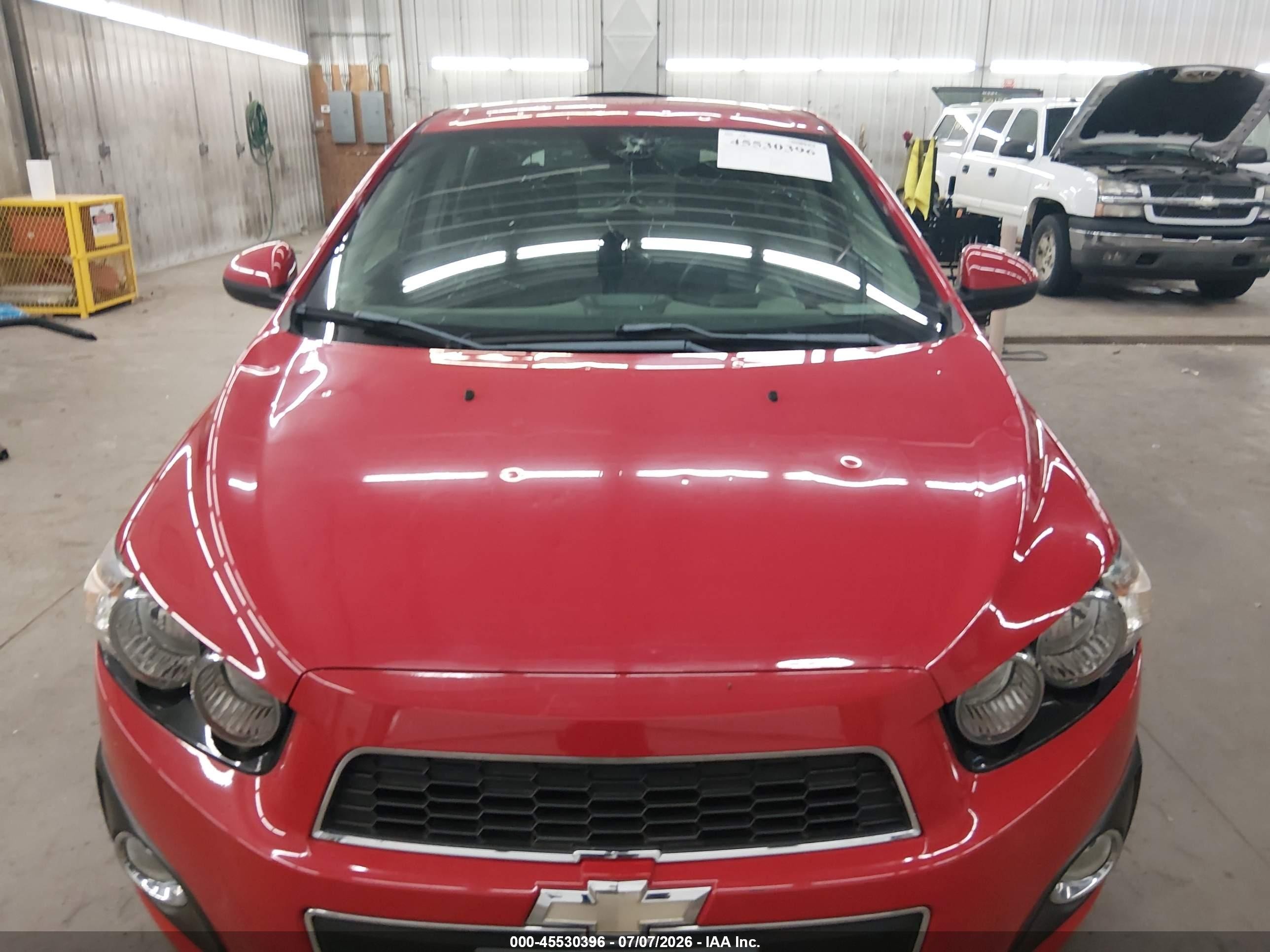 2013 Chevrolet Sonic Lt Auto Red vin: 1G1JC6SHXD4235210